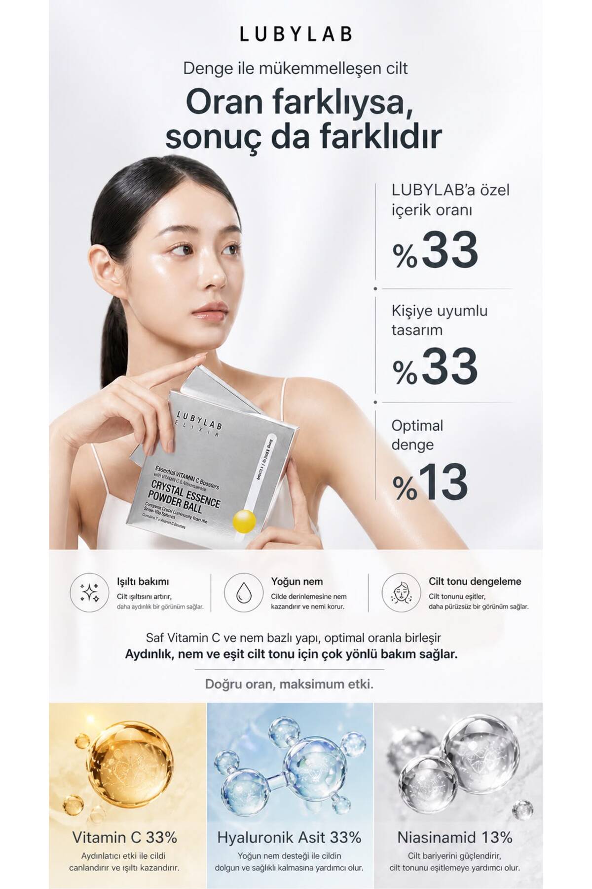 CRYSTAL VITAMIN C POWDER BALL Vitamin C kapsülleri ile cilde yoğun aydınlatıcı bakım sunan yenilikçi bir toz serum teknolojisi — LUBYLAB01 — تصویر 8 از 8