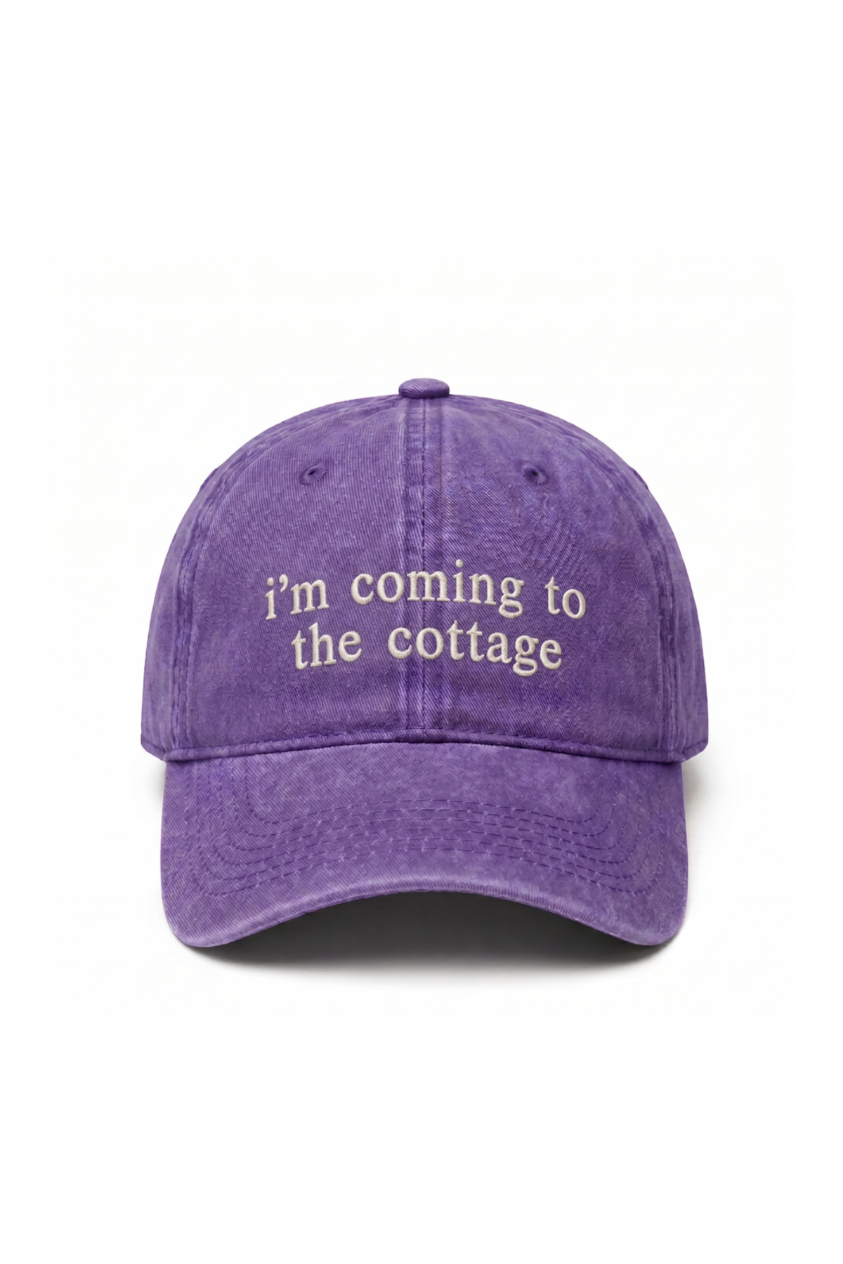 "I'm Coming To The Cottage" Embroidered Vintage Baseball Cap Hat "" cottagecore "movement reflecting life intertwined with nature"