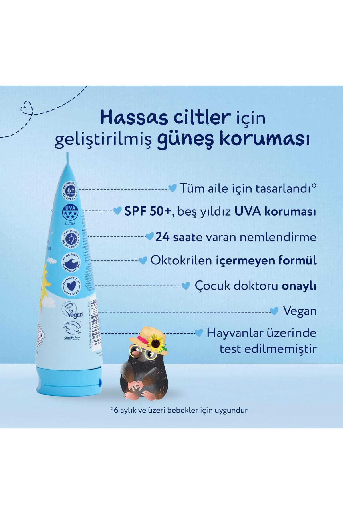 Çocuk Güneş Kremi SPF 50+ 200 ml – Parfümsüz — 100114925 — تصویر 6 از 8