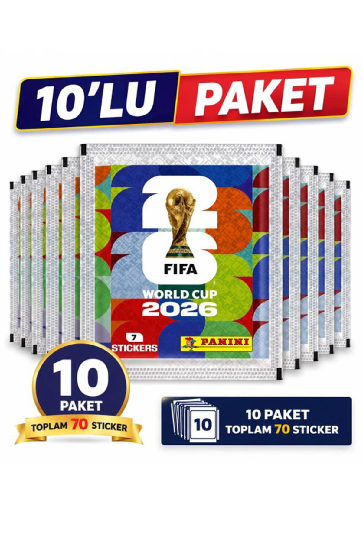 Panini FIFA World Cup 2026 Resmi Sticker Paketi – 10 Paket