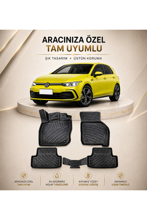 KOSAN AUTO DESIGN Volkswagen Golf 8 2019 Sonrası Havuzlu Paspas | e-Tsi