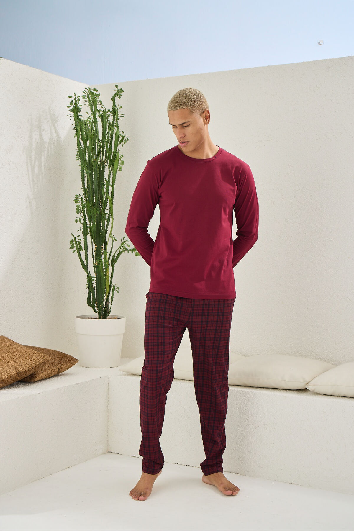 Damson Long Sleeve Men's Pajamas Set Basic