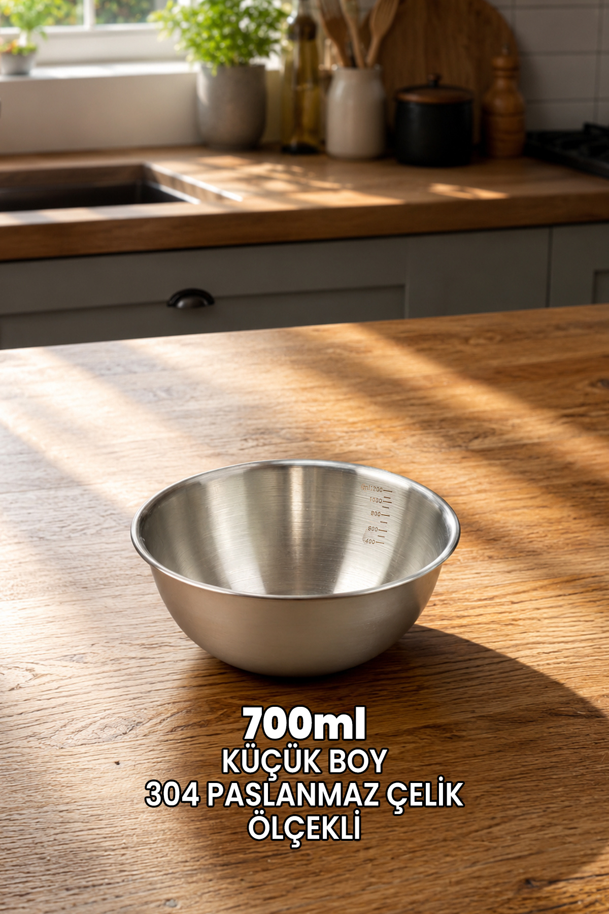 Korean Style Mixing Bowl with Scale - Professional 304 Grade Stainless Steel - Lifetime Multi Purpose Bowl