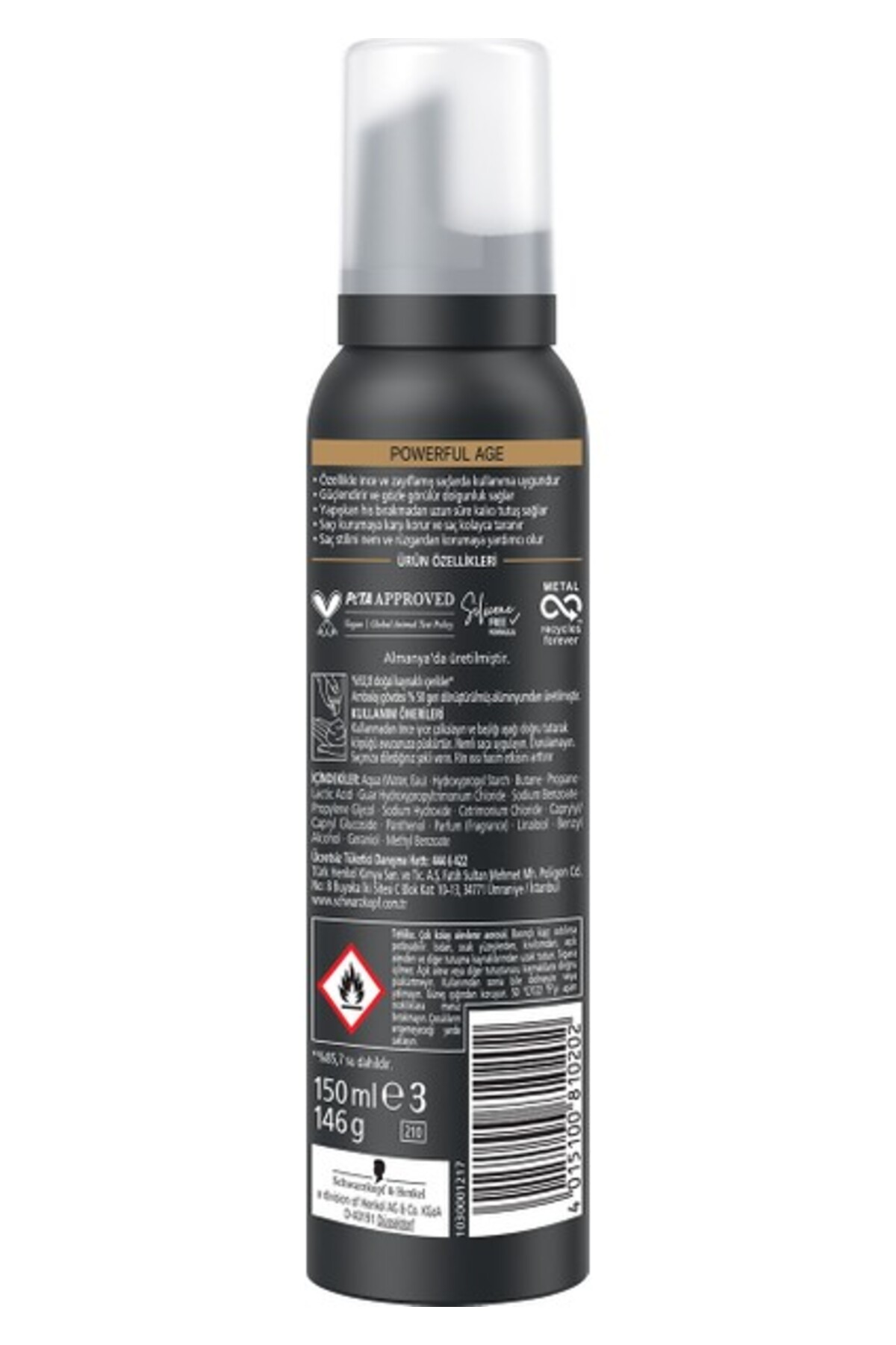 Saç Köpüğü 150 Ml Powerful Age — 4015100810202 — تصویر 3 از 5