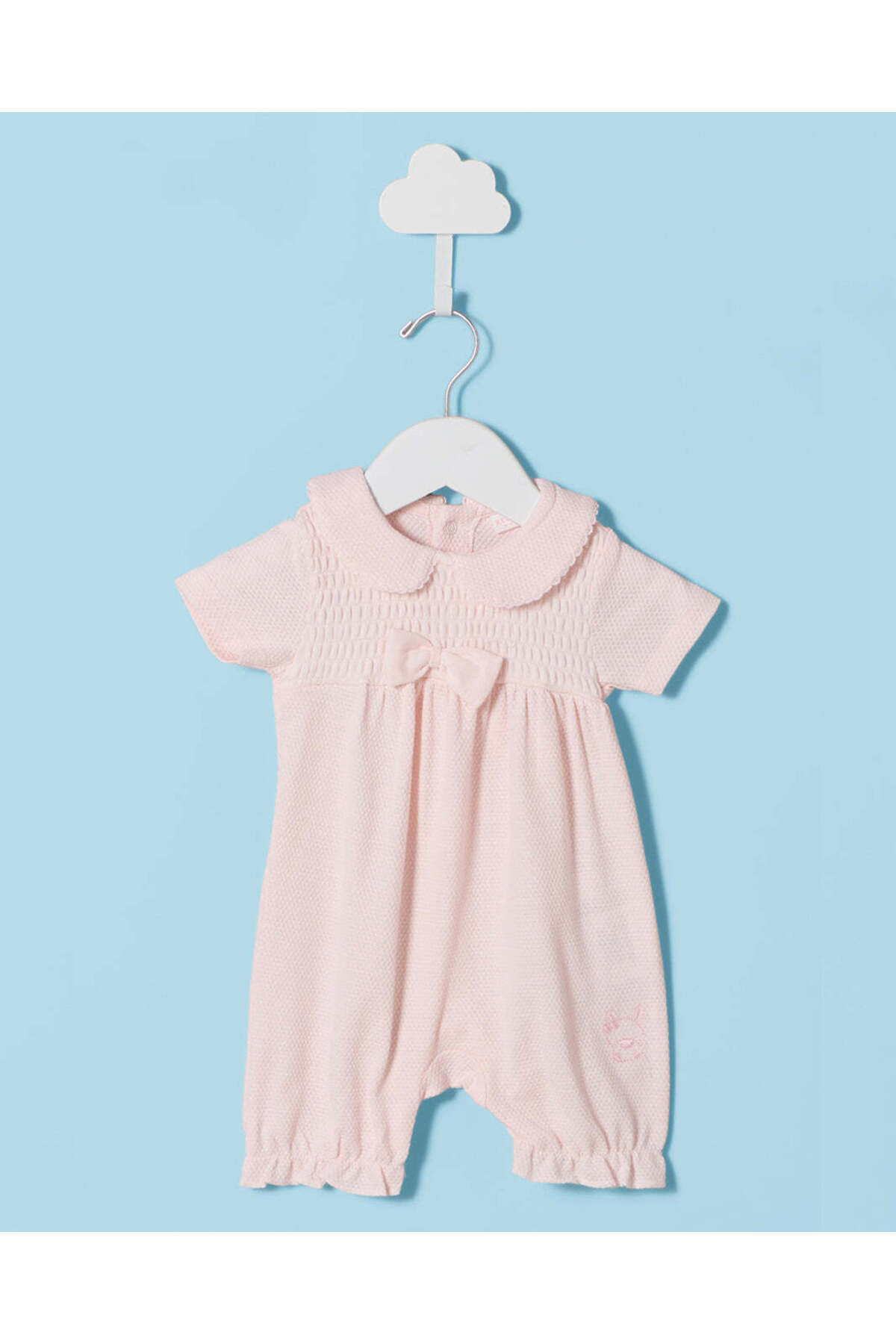 REDTAG Girls Pink Plain Short Romper