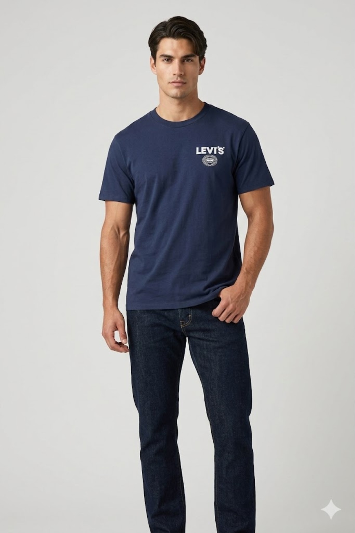 تی‌شرت مردانه سرمه‌ای ۱۰۰٪ پنبه، سایز استاندارد. لیوایز تی شرت Levi's