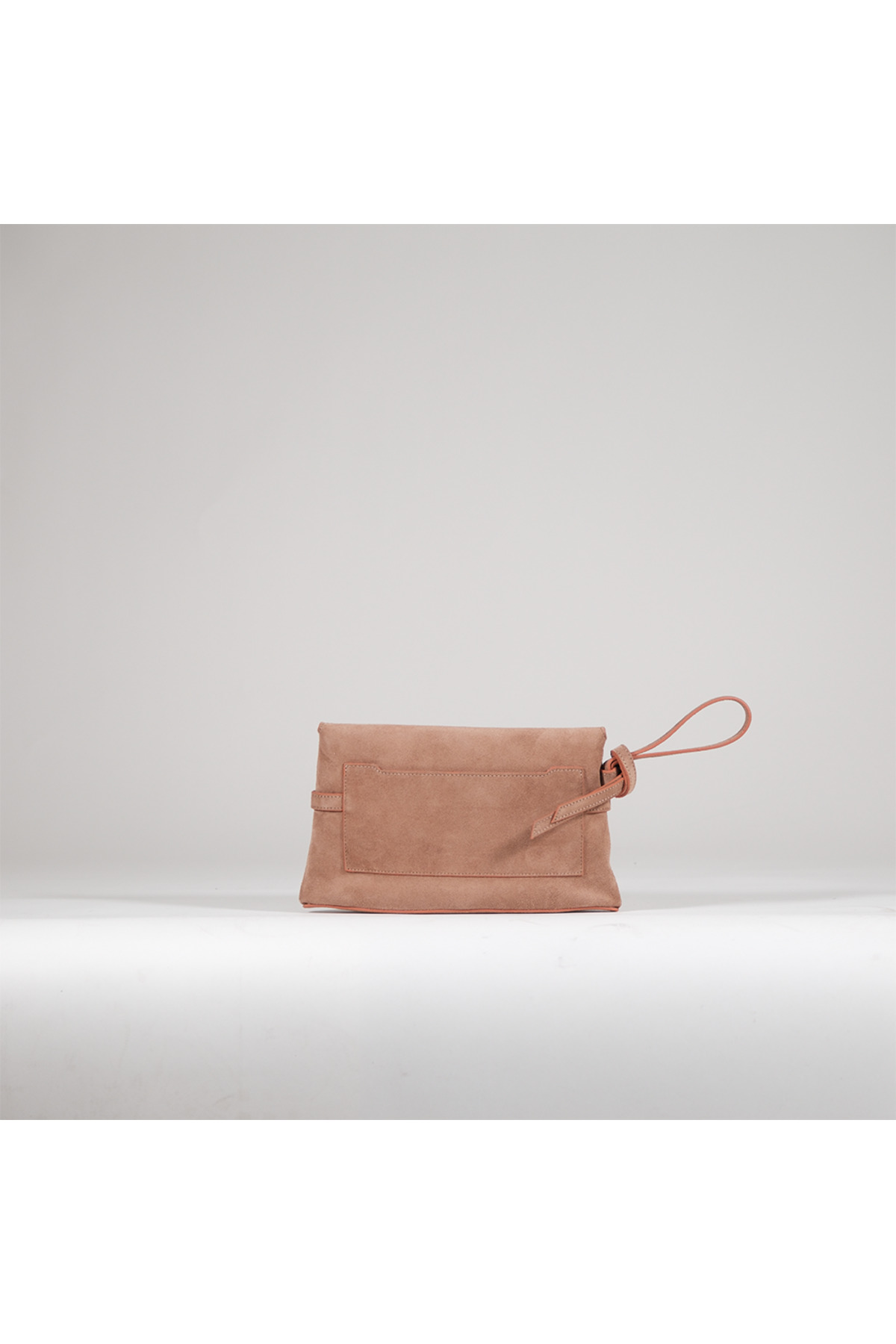 BEGRA ATELIER BEGRA Elara %100 Hakiki Süet Clutch Çanta - Bej (Desert) görsel 4