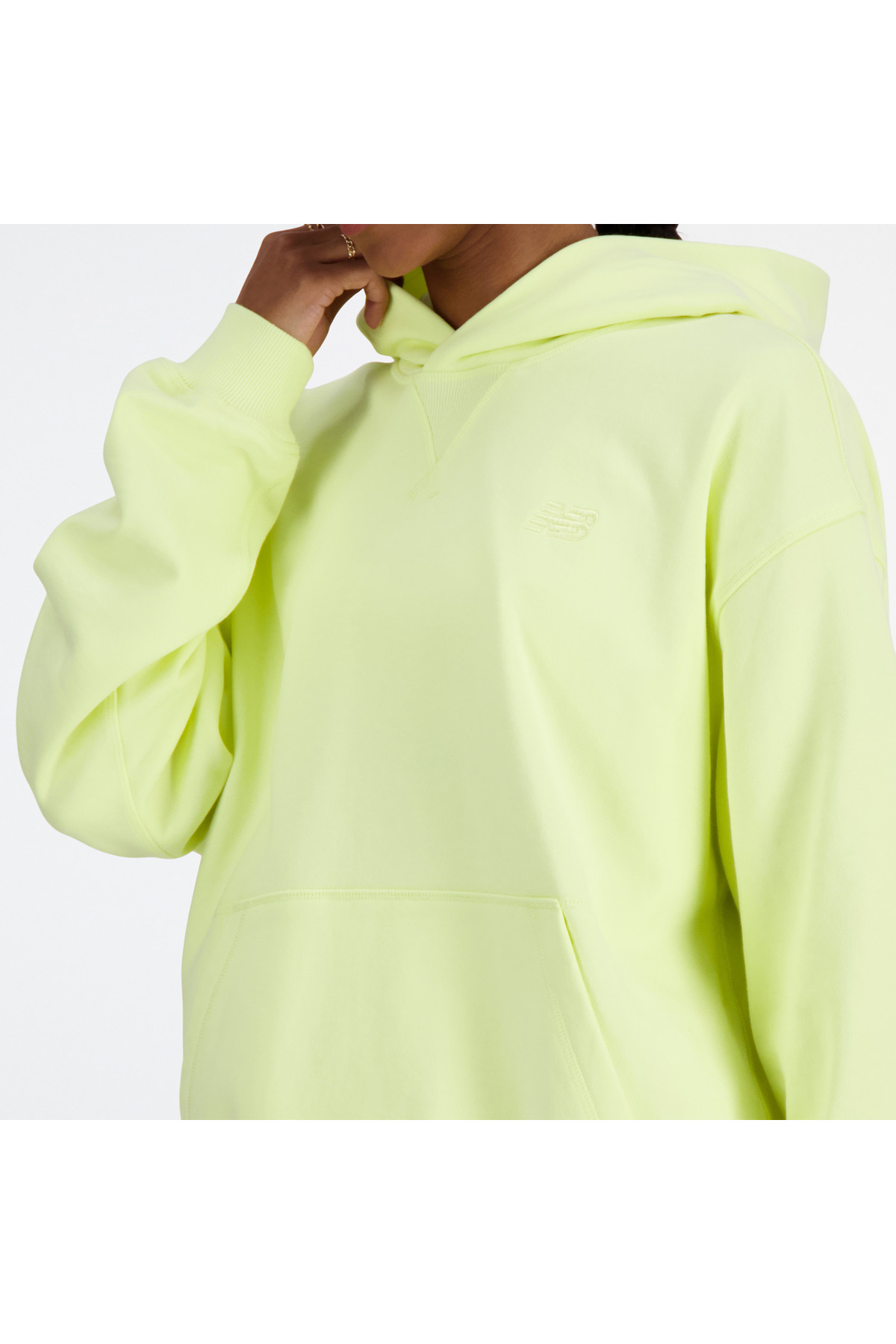 New Balance Athletics French Terry Kadın Sarı Hoodie görsel 6