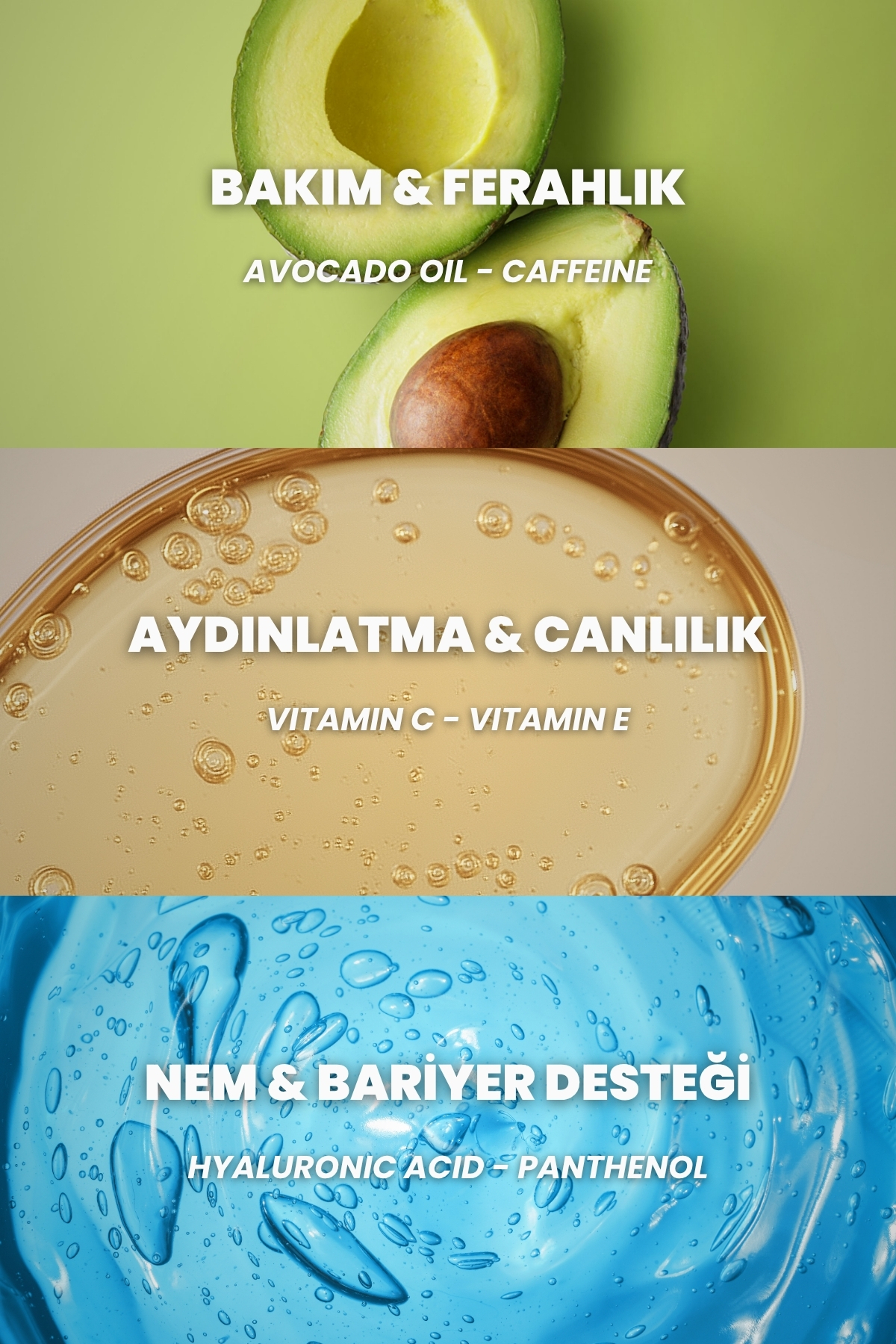 Avokado Göz Altı Torbalanma, Koyu Halka ve Morluk Karşıtı Perfection Serum Kafein, E Vitamini 30 ml — awakening — تصویر 4 از 8