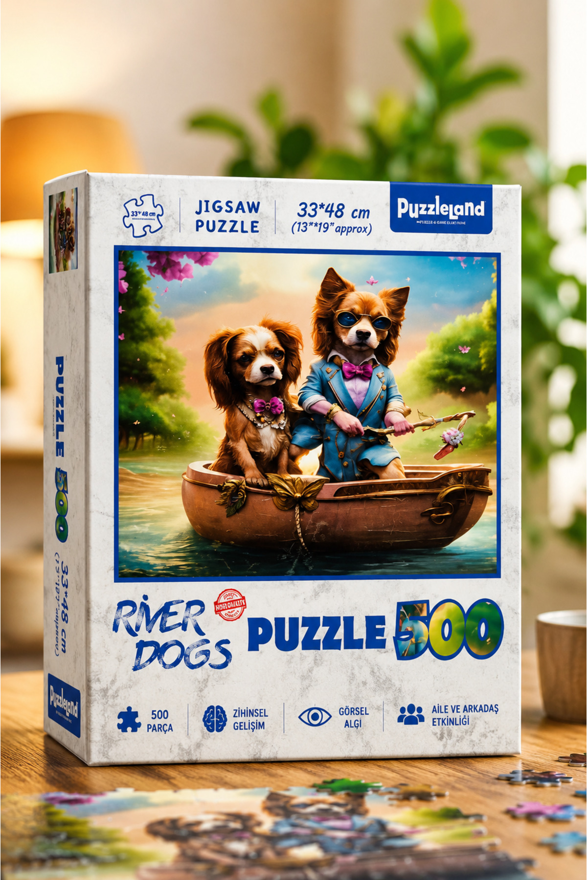 kidssan games Puzzleland River Dogs 500 Parça Puzzle – Sevimli