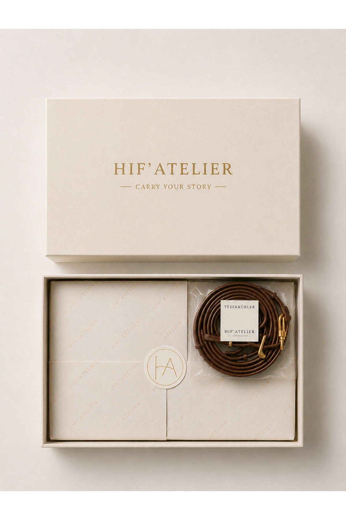 HIFATELIER HIF’ATELIER Kadın Omuz Çantası Çapraz Askılı Telefon Çantası Acı Kahve görsel 6