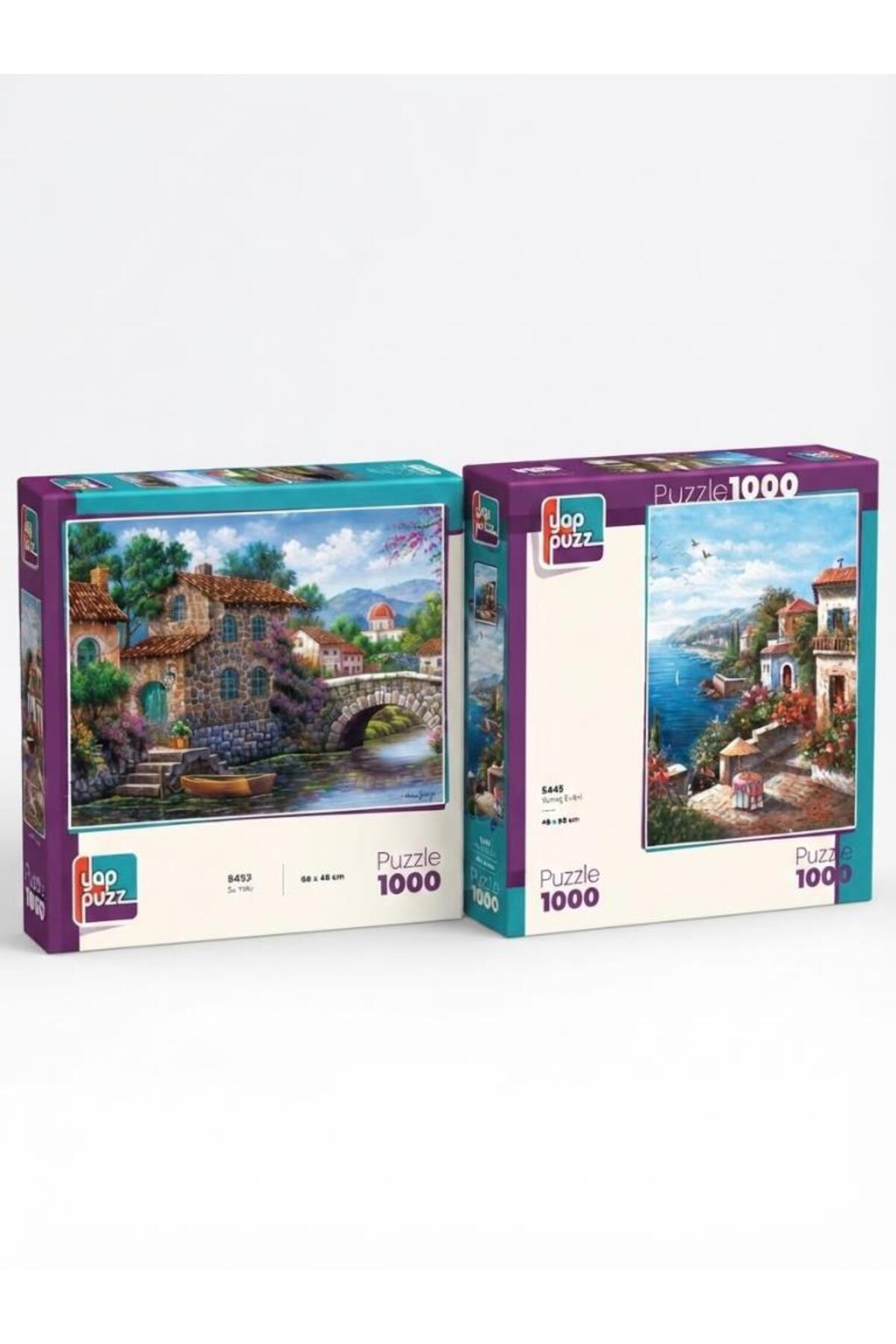 山仁　YAMAZIN 2LP セット Tıfıl Toys Su Yolu ve Yamaç Evleri İkili Set - 2 x 1000 Parça