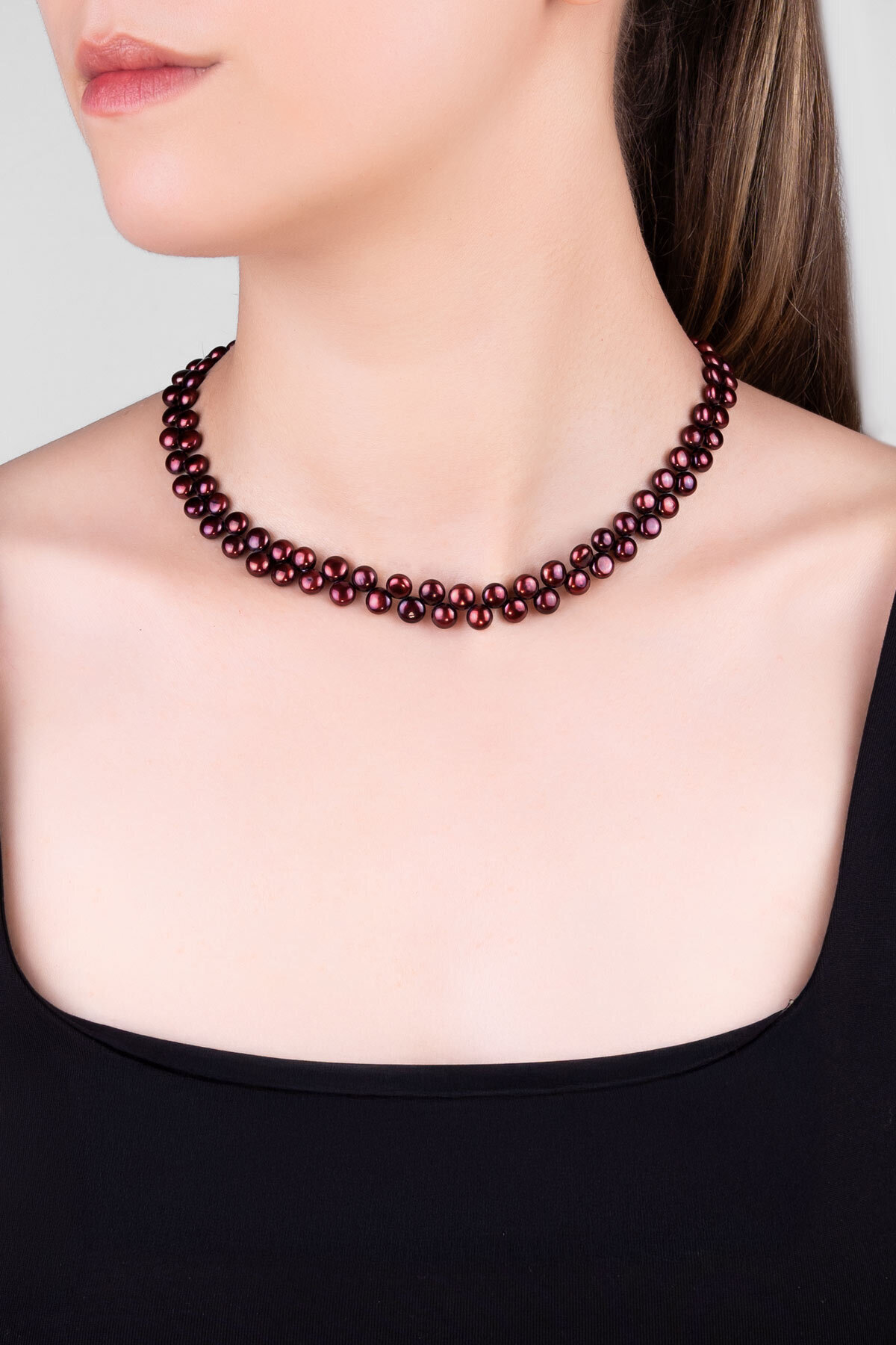So CHIC... İnci Işıltısı 18 Ayar Sarı Altın Kaplama 45 Cm Gümüş Kolye