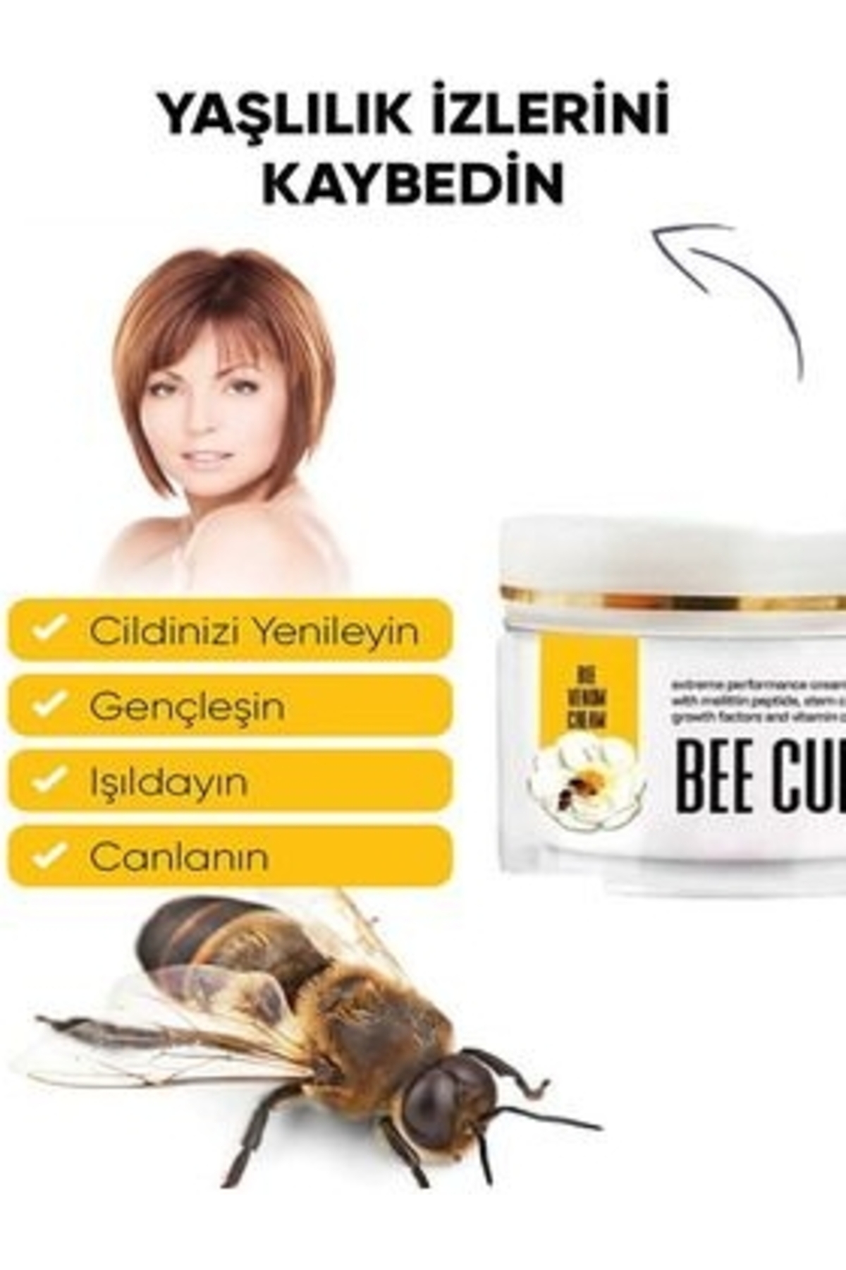 Cream 100ML Arı Kremi Vücut Sızıları ve Bakım Için 2 Adet — GU-EYF-21332-AGC01 — تصویر 2 از 3