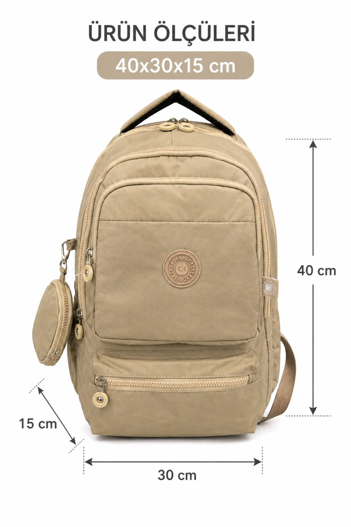 CAKARD Krinkıl Waterproof Daily Backpack – 40X30X15 cm Multi