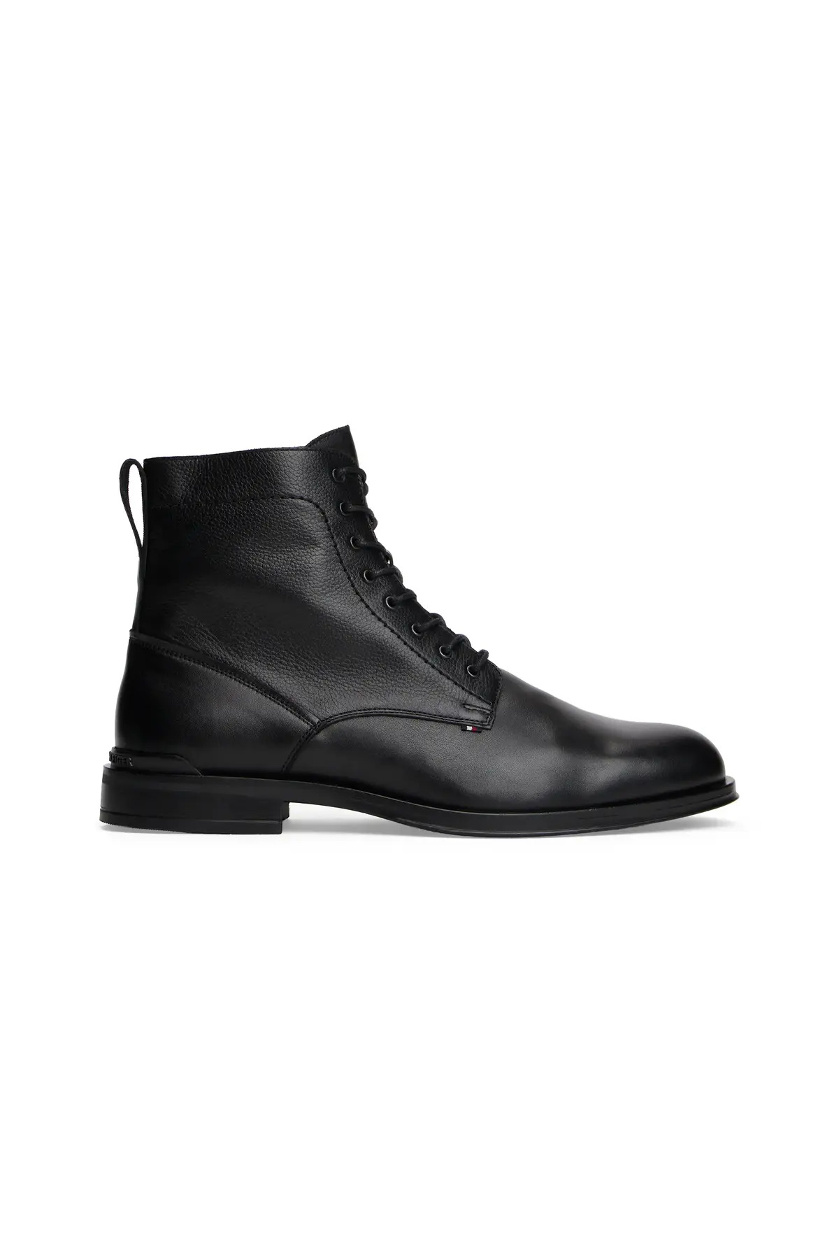 Tommy Hilfiger Corporate Hilfiger Lth Zip Boot Siyah Erkek Bot görsel 5
