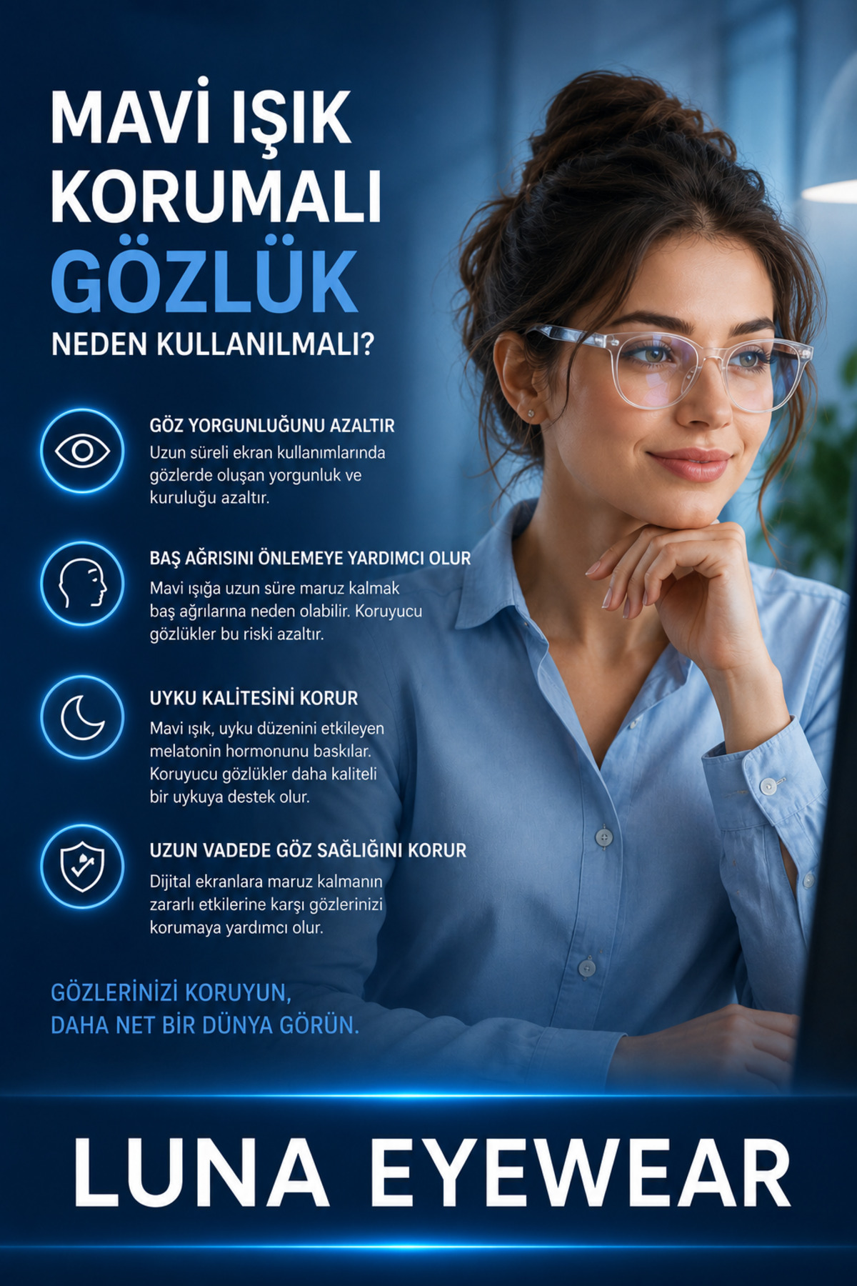 PİYESBOUTİQUE Ares Gümüş Silver Kare Dikdörtgen 56 Ekartman Metal Şeffaf Erkek Mavi Işık Korumalı Ekran Gözlüğü Gözlük görsel 7
