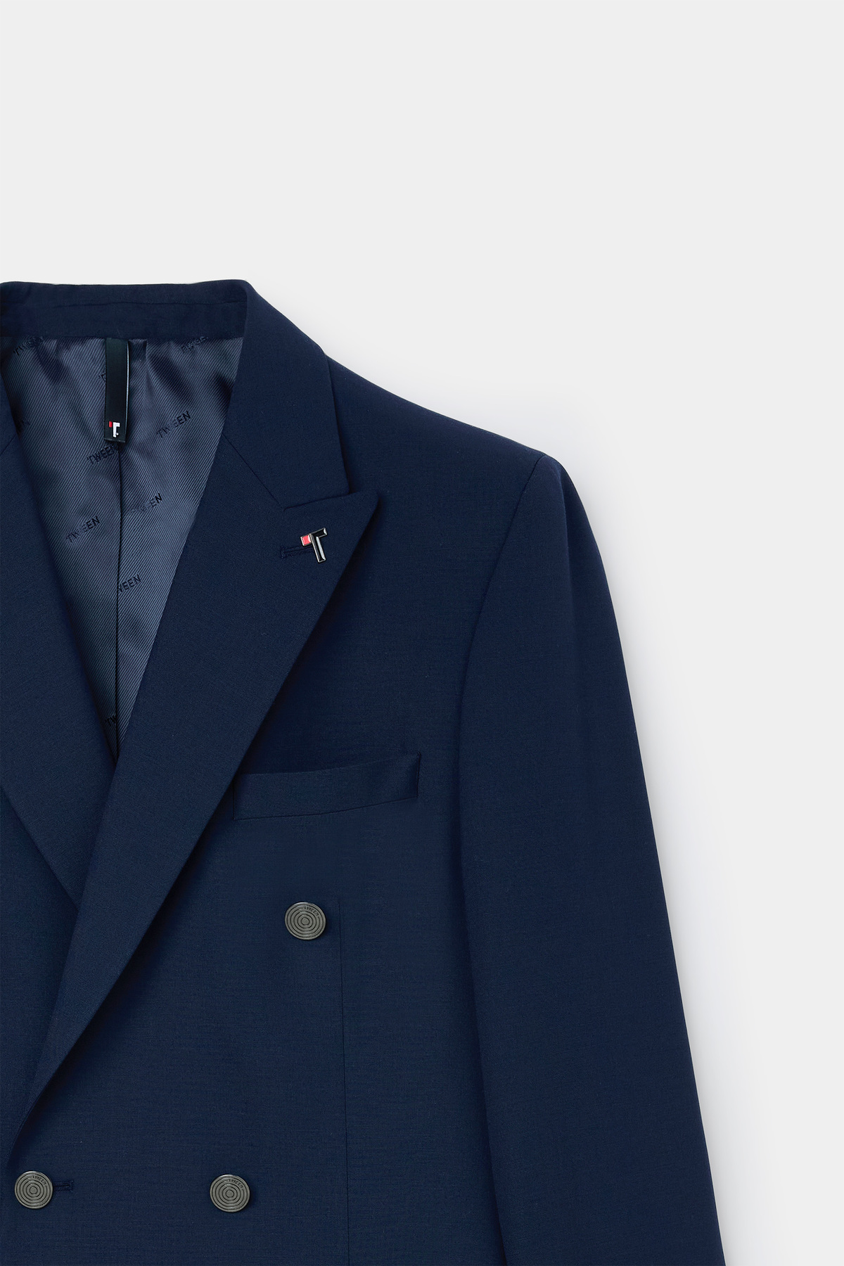 Slim Fit Lacivert Kruvaze Takim Elbise — سرمه‌ای 6TF05KV11580M — تصویر 6 از 8