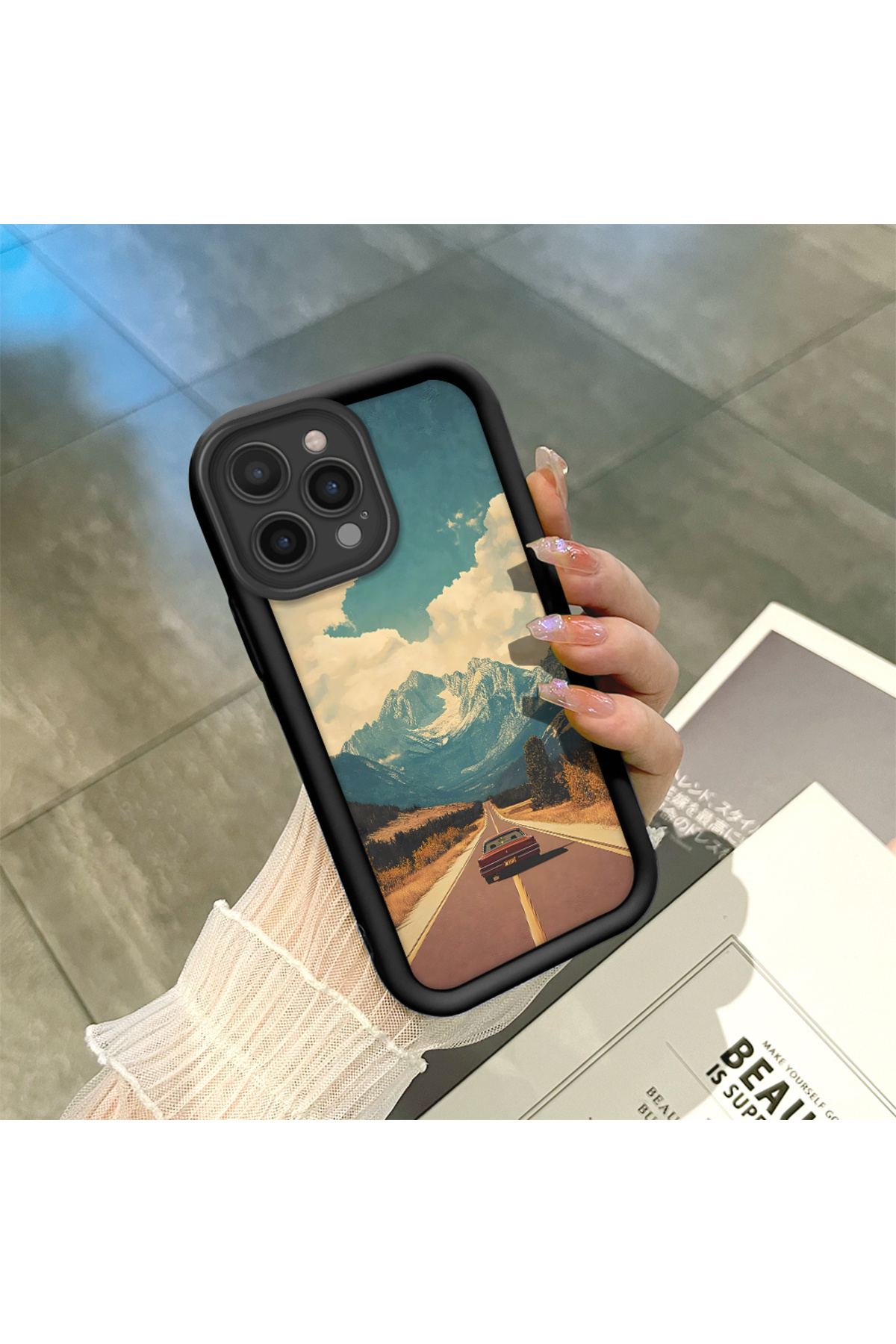 black Silicone Case with Shockproof Camera Protection for iPhone 14 Pro Max