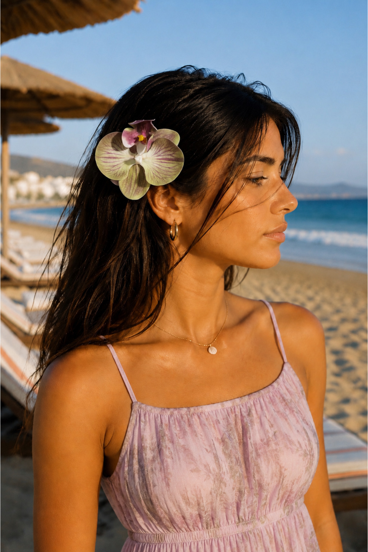 Design 4N Beyaz Pembe Orkide Aloha Pens Toka - Fiyatı, Yorumları