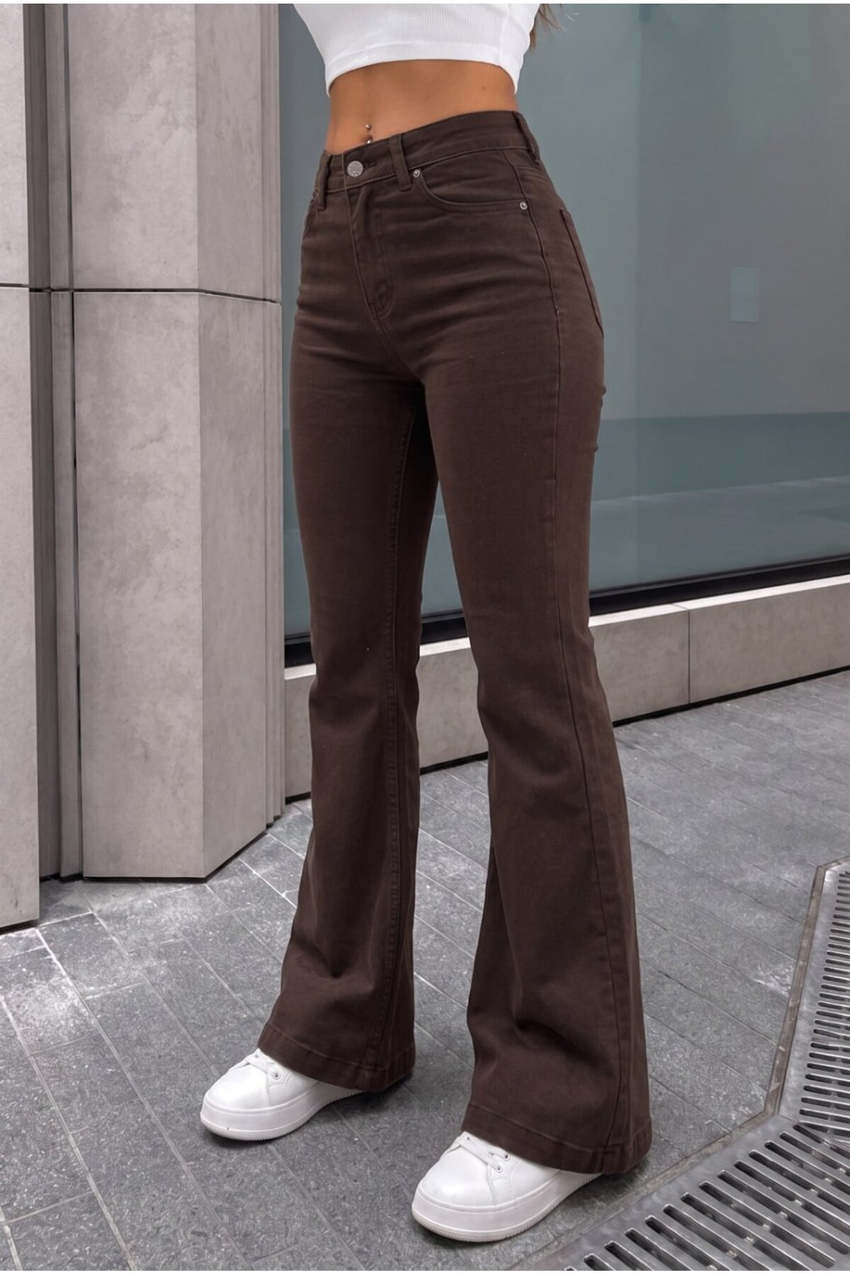 alanora Kadın Yüksek Bel Çan Kesim Jean