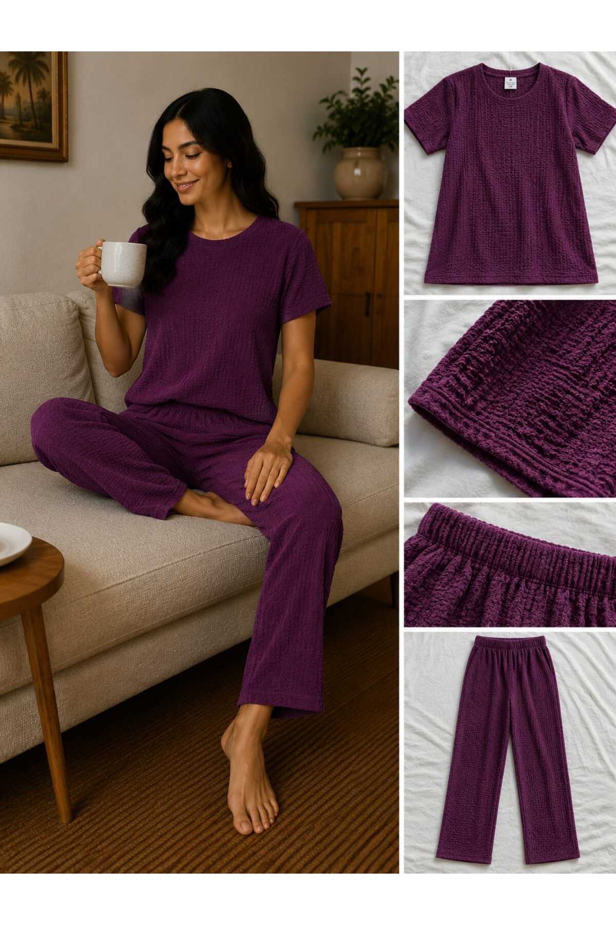 PİJAMA VAKTİ Women's Pajama Set Summer Knitted