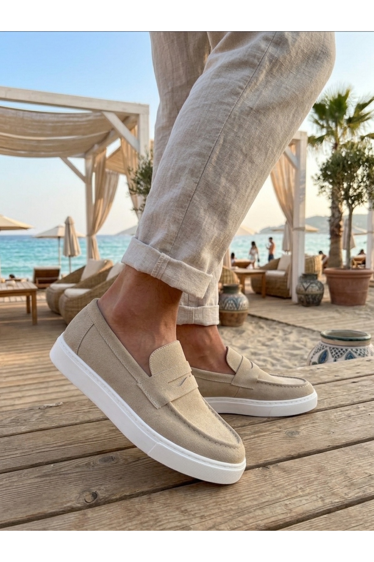 MehLey MHLY0180 Erkek Loafer Günlük Ayakkabı Dikişli Yüksek Konforlu Taban görsel 6
