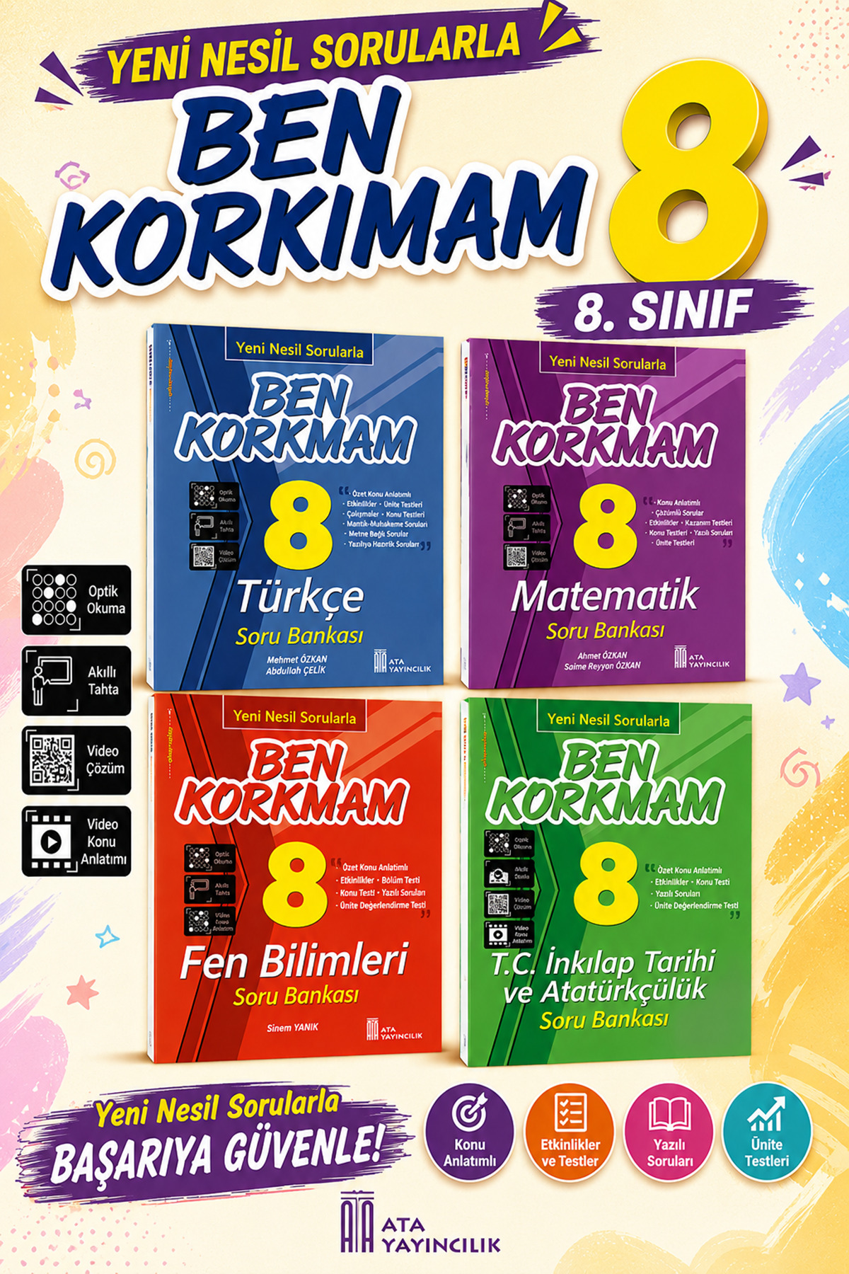 Ata Yayıncılık 8.Sınıf Ben Korkmam Türkçe-Matematik-Fen Bilimleri