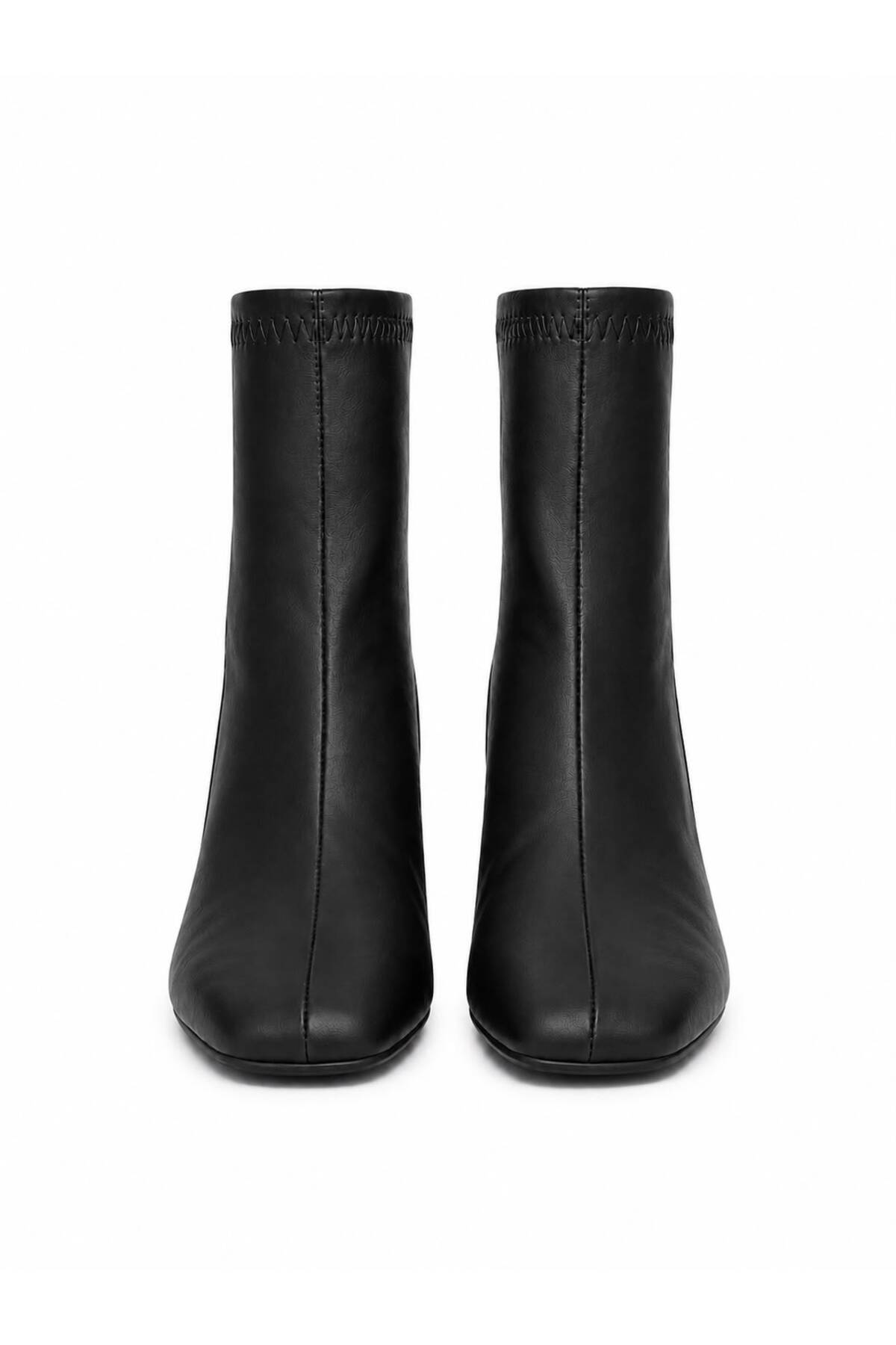 CRAFT MODA Kadın Streç Çorap Bot Alçak Blok Topuklu Günlük Bot (Büyük ve Küçük Numara Seçenekli) görsel 2