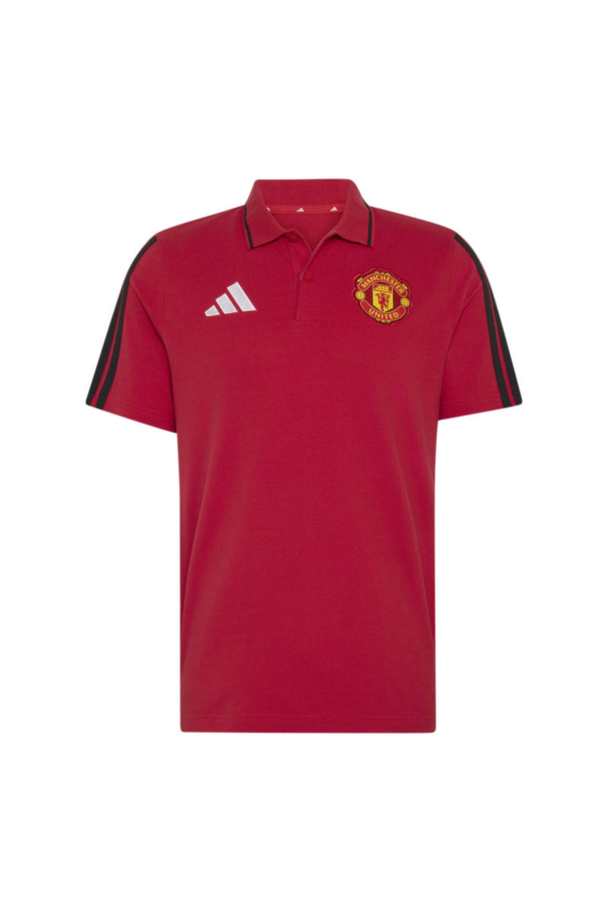 adidas Men's Casual Sports Polo Collar Short Sleeve Tshirt Manchester United Polo Collar Short Sleeve Tshirt Mufc