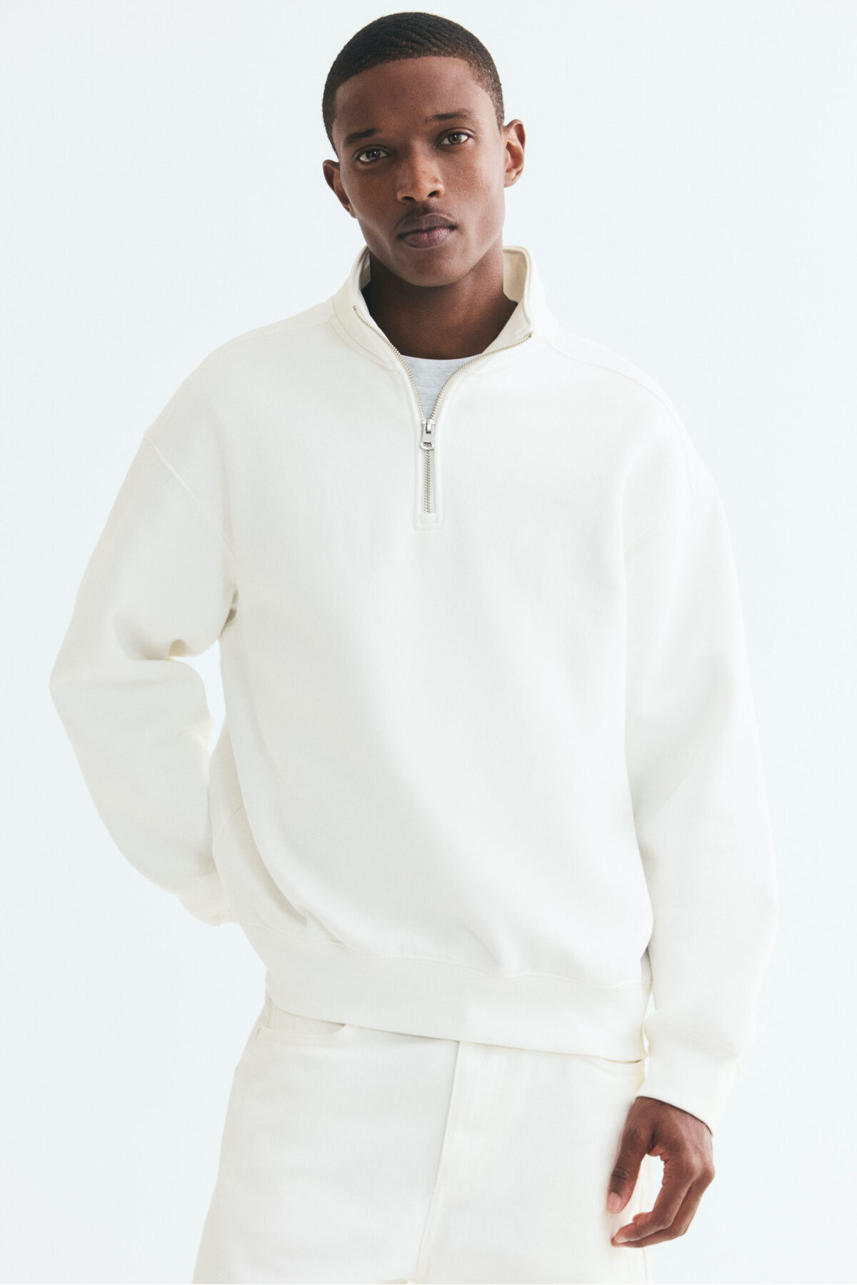 سویشرت نیم زیپ گشاد اچ اند ام سویشرت H&M