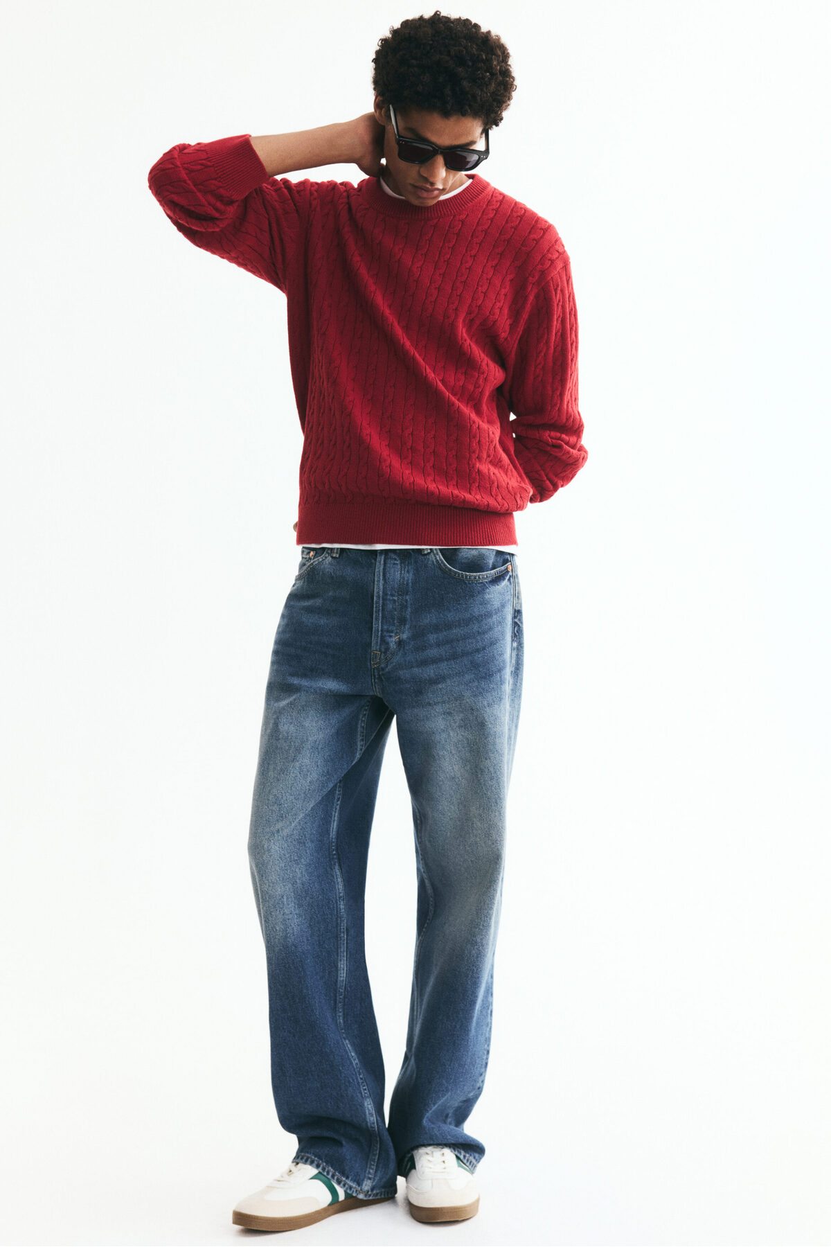 H&M Saç Örgüsü Kazak Regular Fit görsel 3