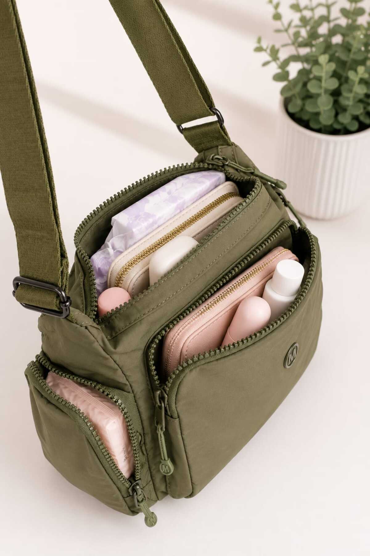 Vona Bags Martella Kipling Kumaş Postacı Çanta M17 görsel 3