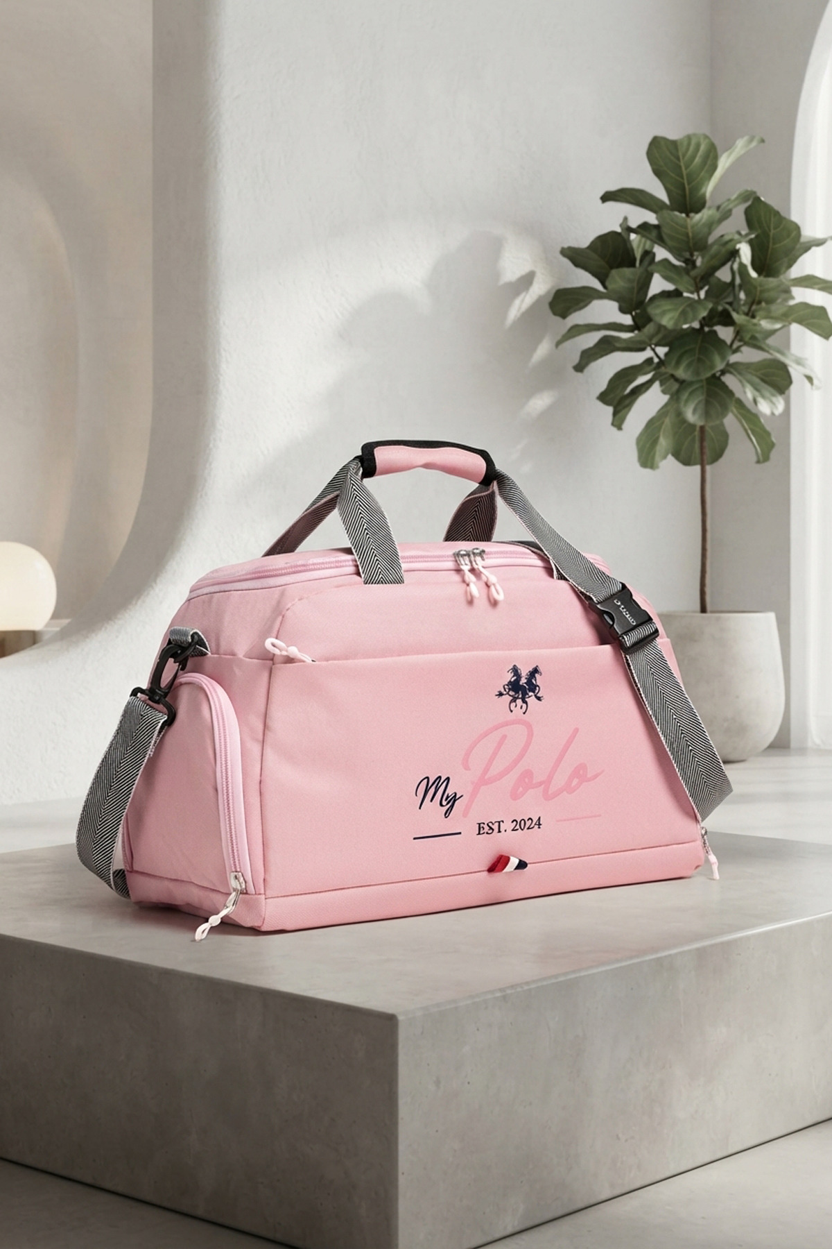 Mypolo Glide Ayakkabı Bölmeli Erkek, Kadın Spor Ve Seyahat Çantası 25 Litre Hafif El Valizi görsel 8