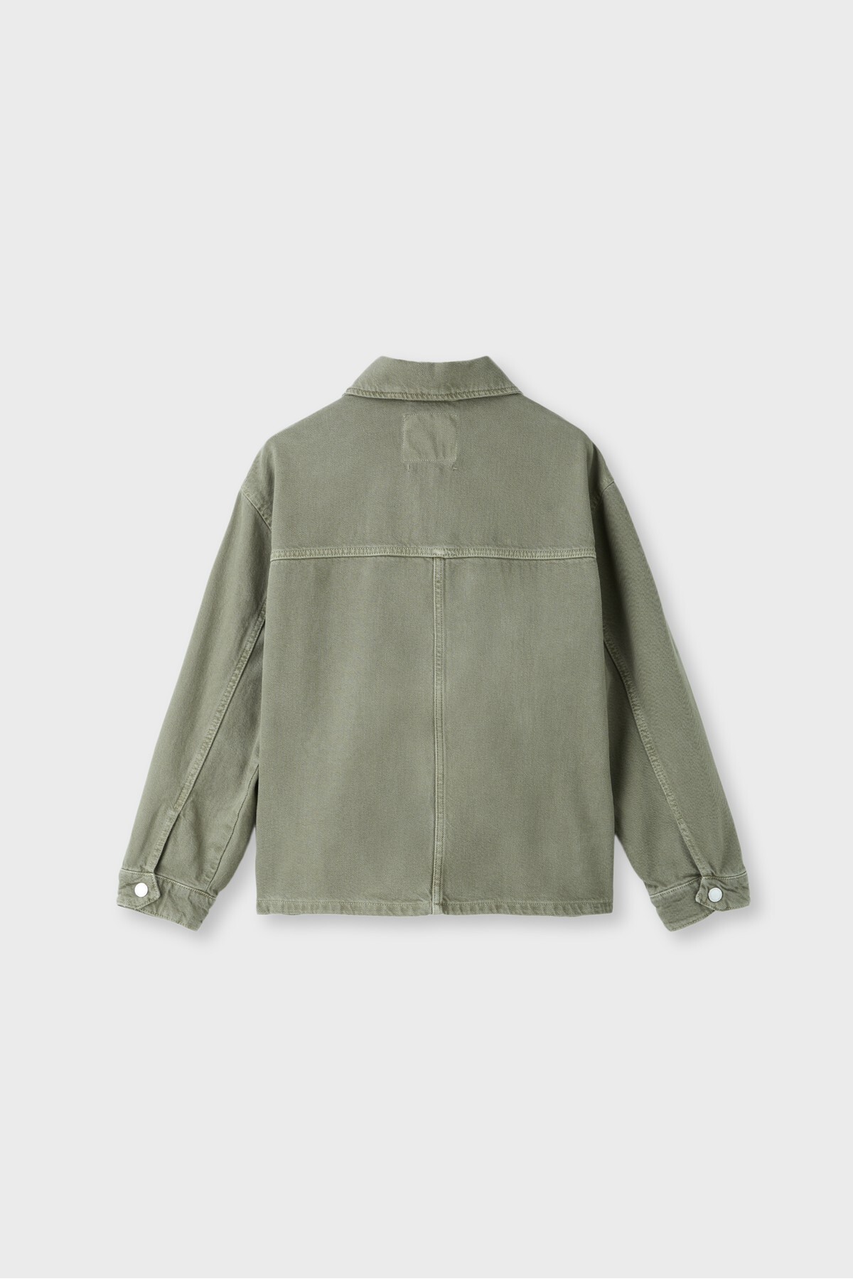 Stradivarius Yama cepli denim ceket görsel 7