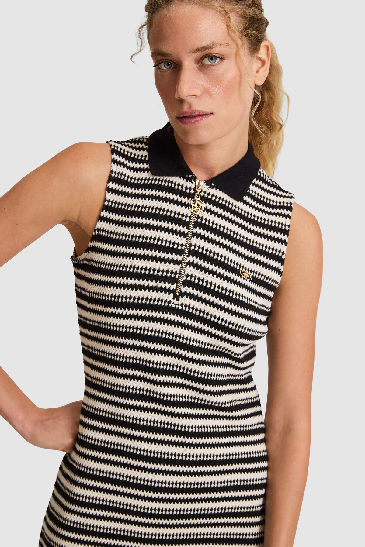 U.S. Polo Assn. Kadın Siyah Örme Elbise 50323470-VR046 görsel 2