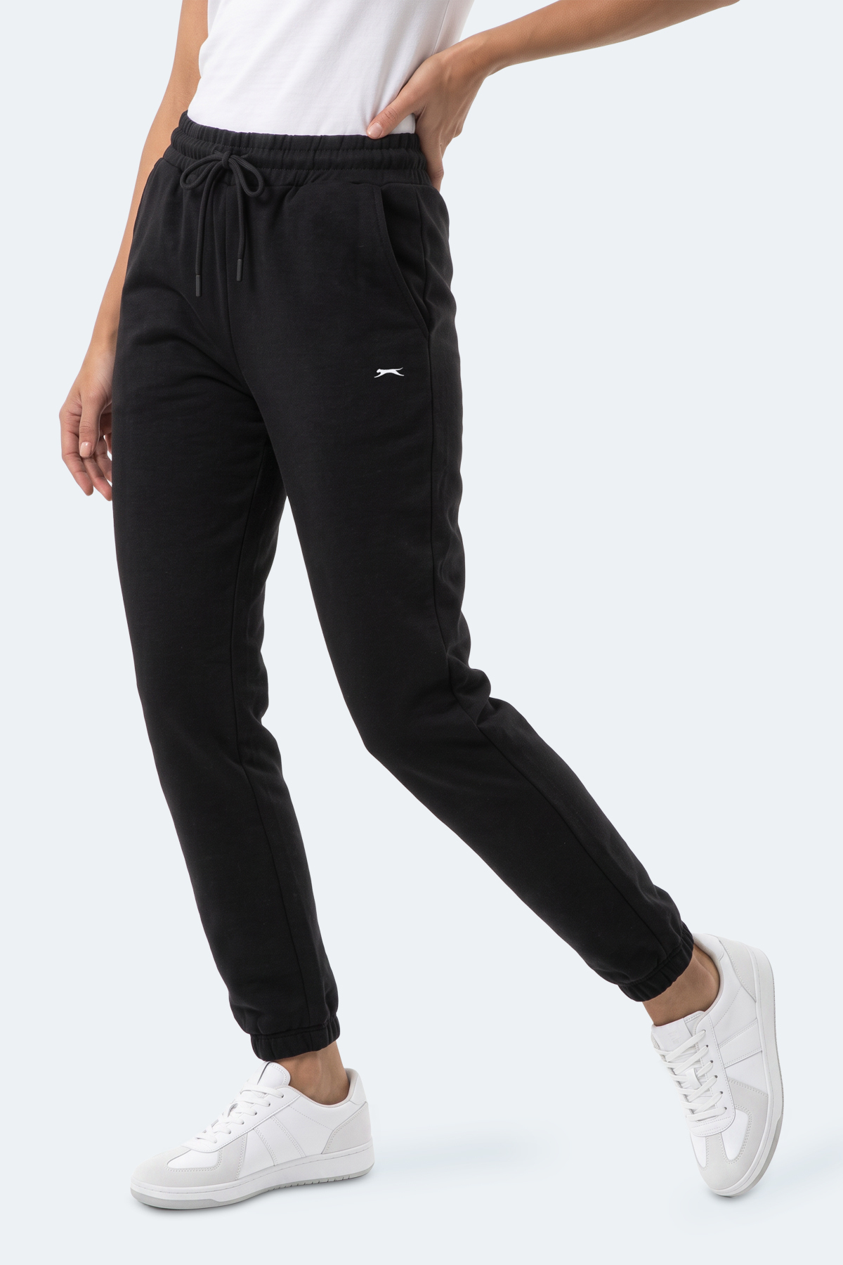 Slazenger MERYA I Kadın Slim Fit Siyah Eşofman Altı görsel 5