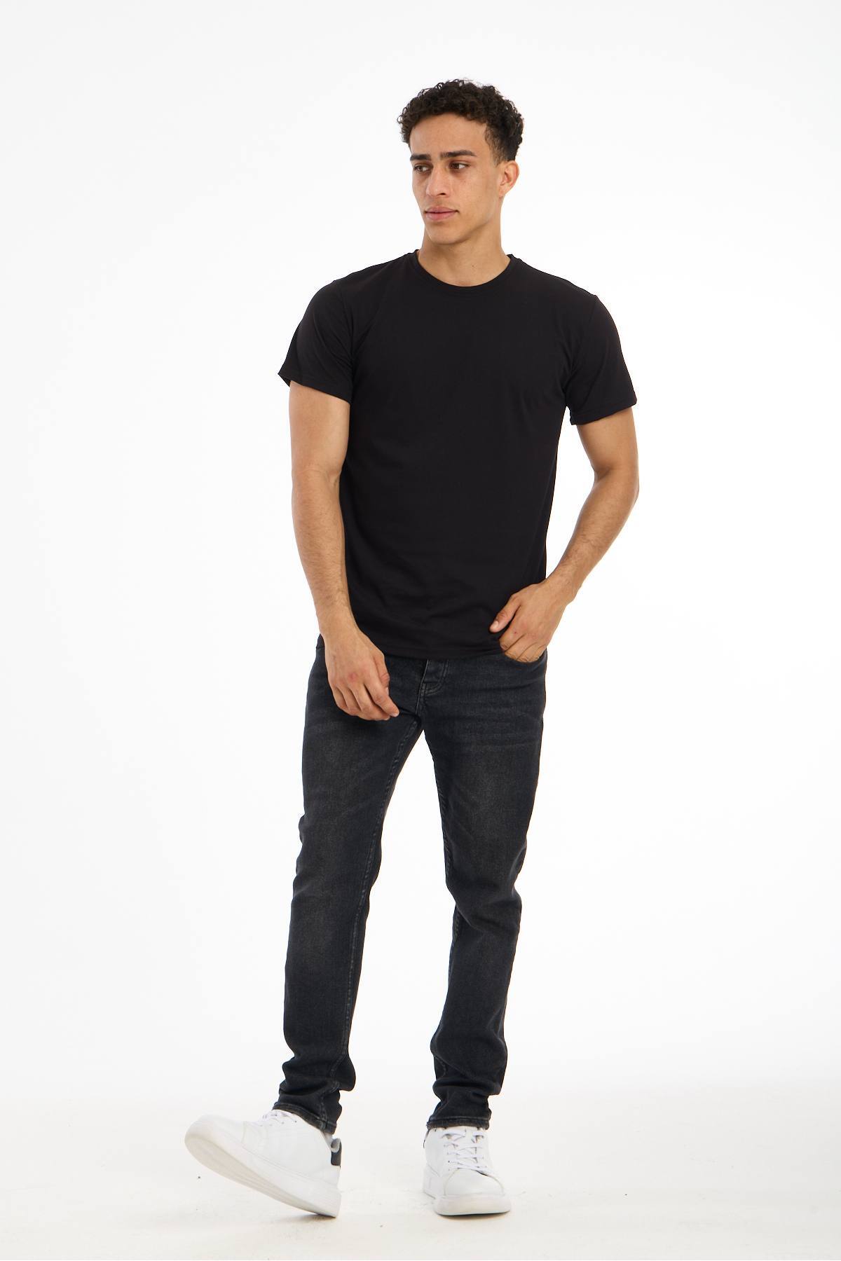 RAPHMOND İSVEÇ KALİTESİ Regular Kesim %100 Pamuk Bisiklet Yaka Premium Tişört/T-Shirt görsel 6