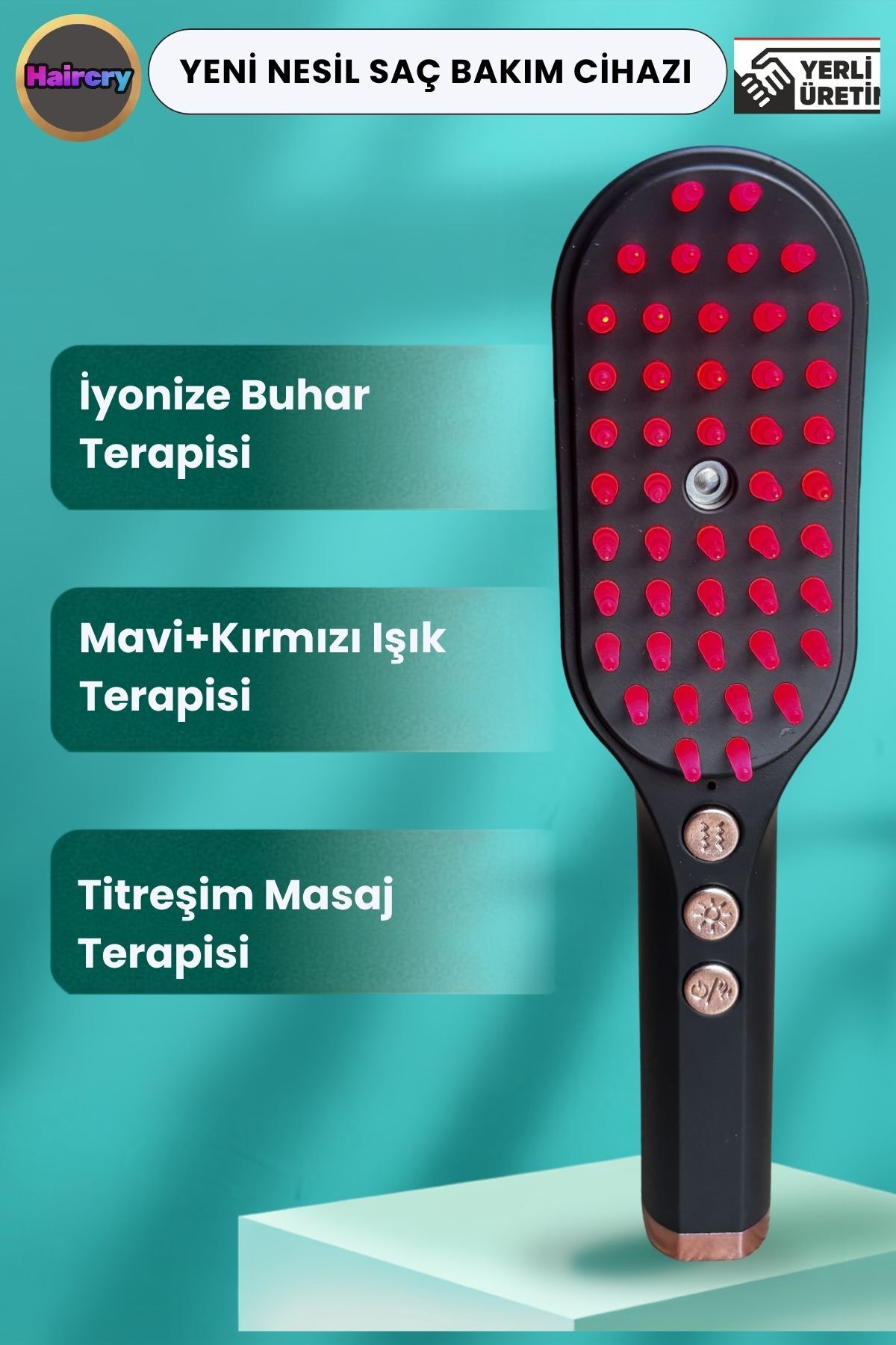 Velda Tech Haircry Evde Profesyonel Bakım 3'ü 1 Arada Buharlı Saç Bakım Cihazı - Soğuk Buhar & Işık — Tekil — تصویر 9 از 9