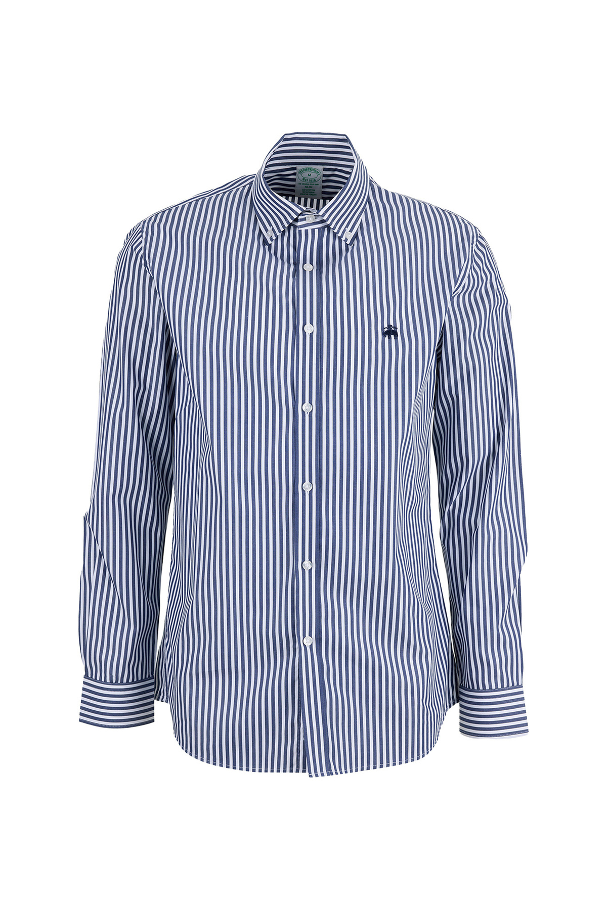پیراهن مردانه راه راه سرمه‌ای BBSS26MSH054 بروکس برادرز پیراهن BROOKS BROTHERS