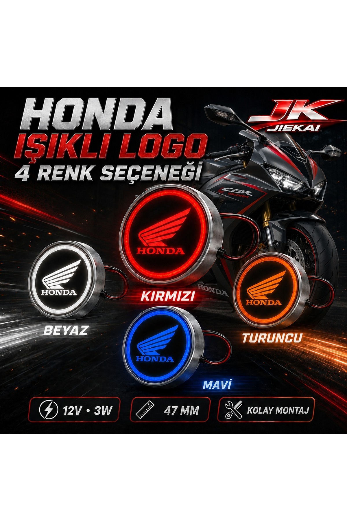 Jiekai Motosiklet Reflektif Ürün – Fırsatlar Trendyol'da! 🧡