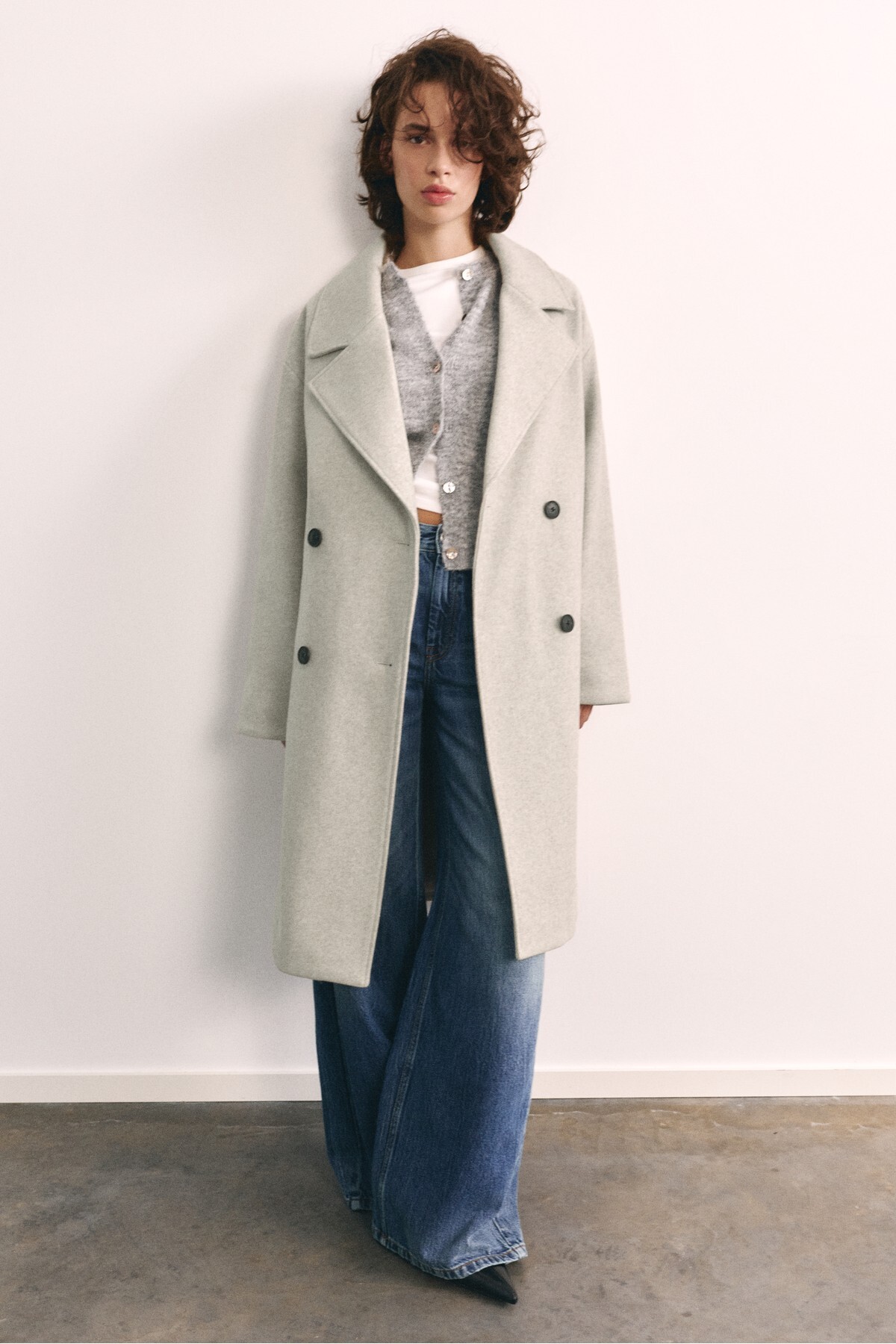 Pull & Bear Çift düğmeli kaban