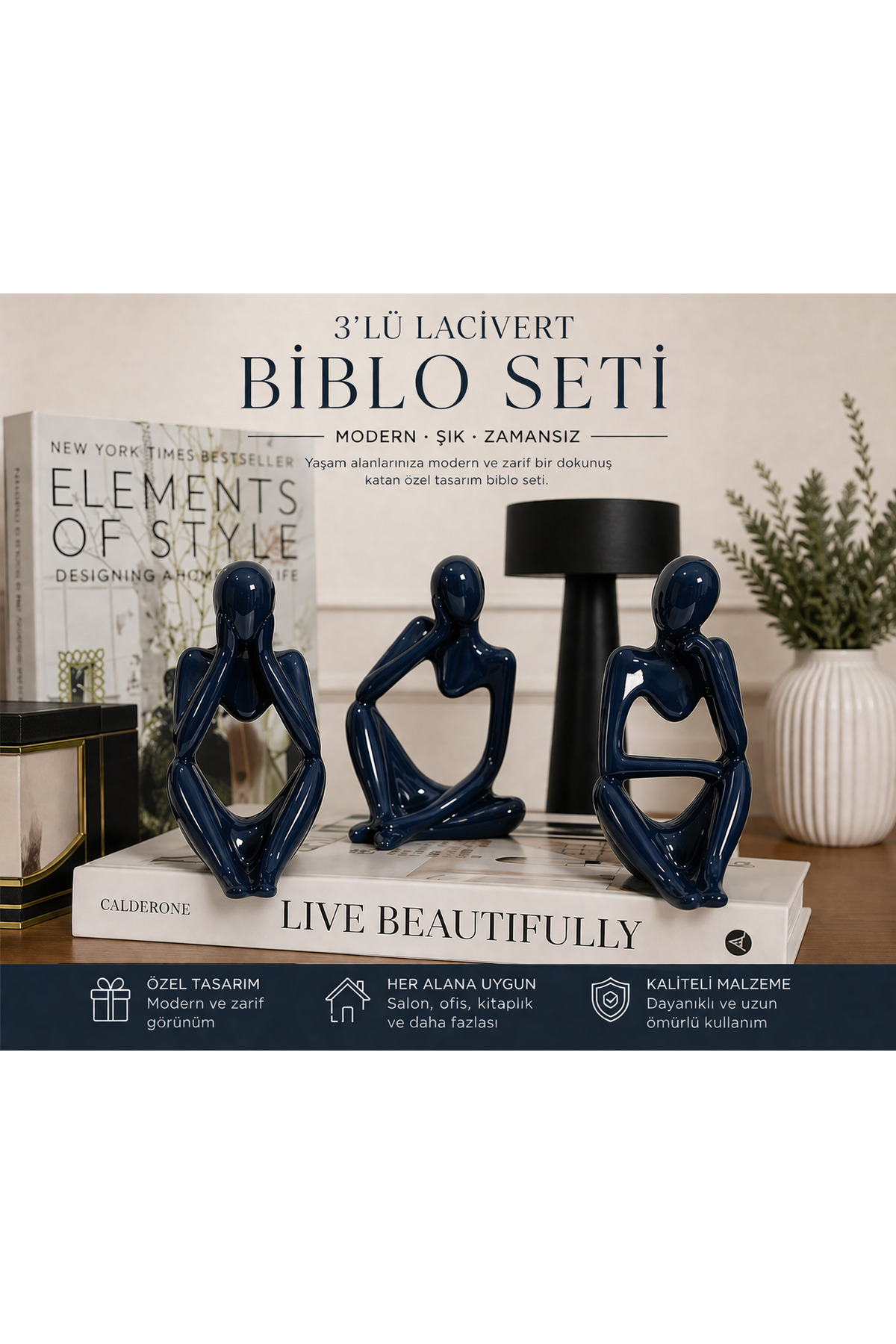3-Piece Decorative Trinket Set – Modern Thinker Trinket