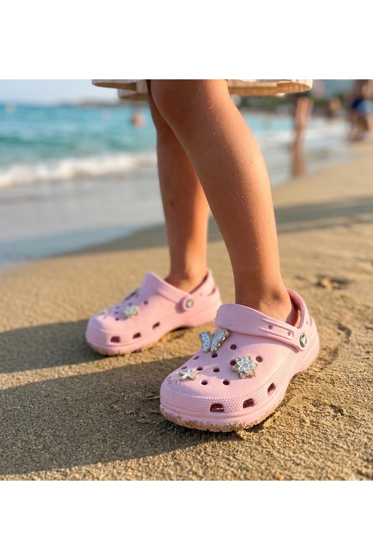 Girls Stone Detailed Slippers