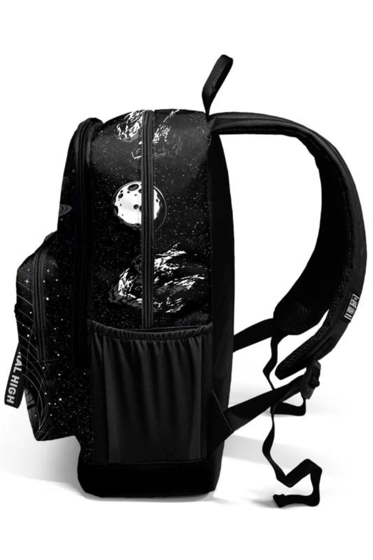 Siyah Galaxy Desenli Okul Sırt Çantası 23644