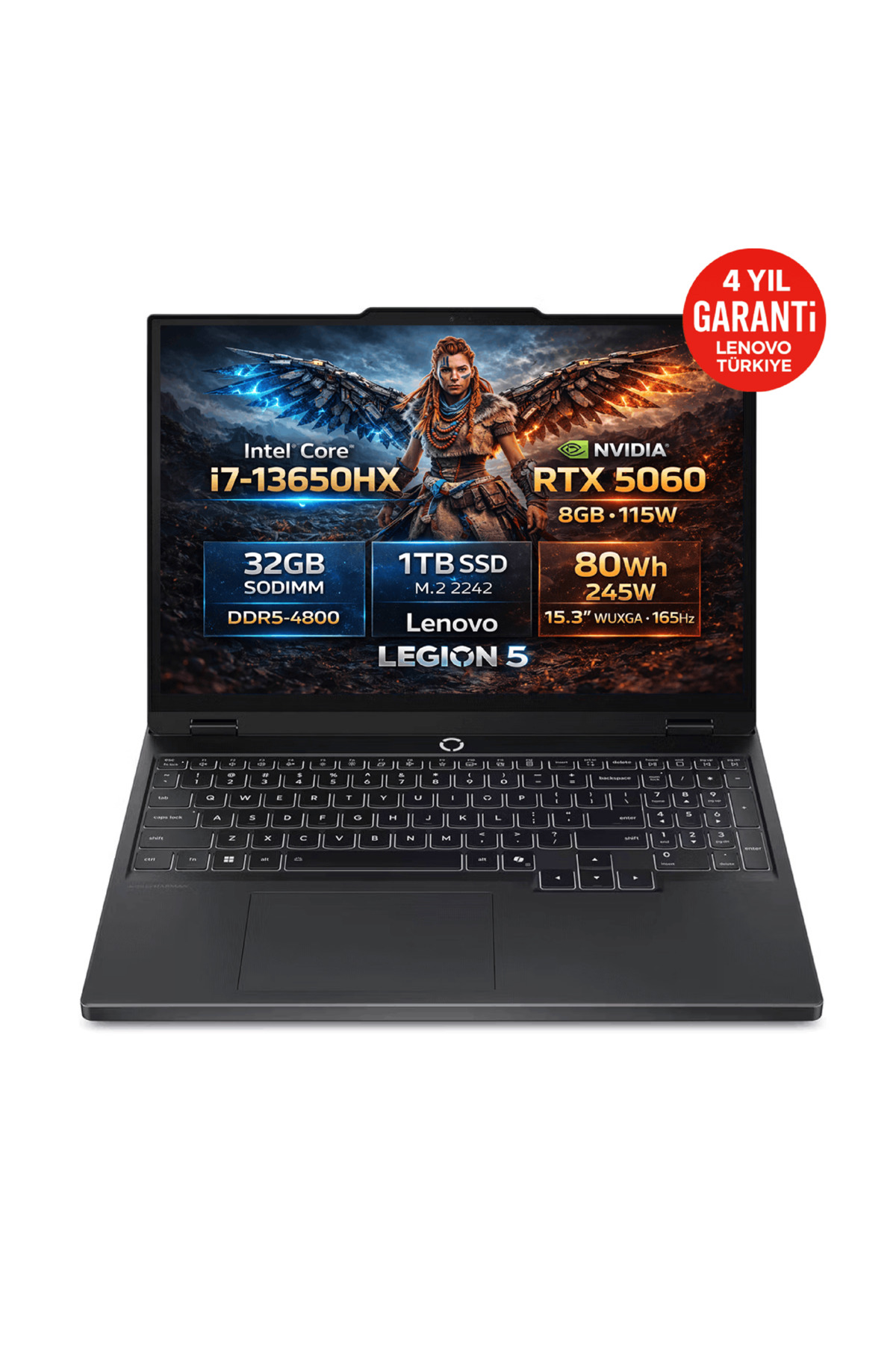 LENOVO Legion 5 15IRX10 Intel Core i7-13650HX 32GB 1TB SSD RTX 5060 8GB 15.3"...