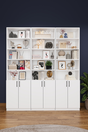 Asra Trend Modern Kapaklı Ayarlanabilir Raf Ev Ofis Kitaplık %100 MDF Dekorat...