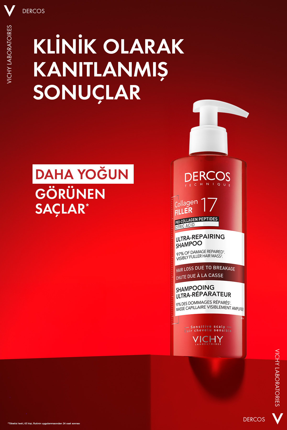 Dercos Collagen 17 Filler Tüm Saç Tiplerine Uygun Koparak Dökülme Karşıtı Saç Bakım Şampuanı 400 ml — 3337875921039 — تصویر 6 از 9
