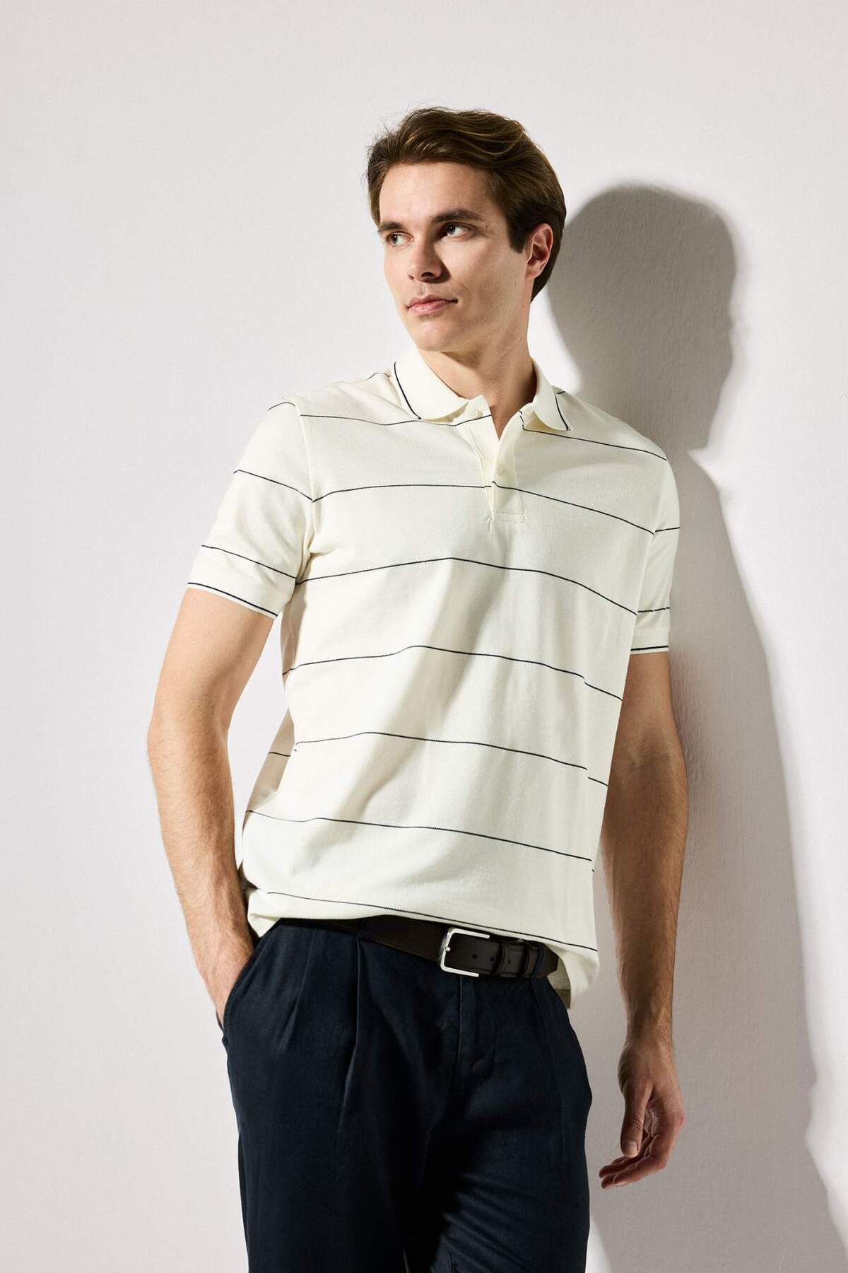 Defacto Cotton Regular Fit Polo Collar Short Sleeve Polo T-Shirt G2606Ax26Sp