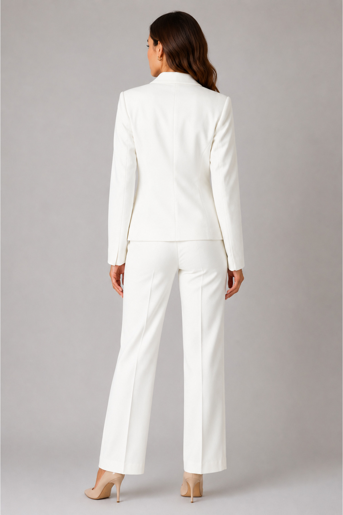 Mys Collection  Blazer Beyaz Crop Kadın Ceket – Modern Kesim, Premium Kumaş - Görsel 3
